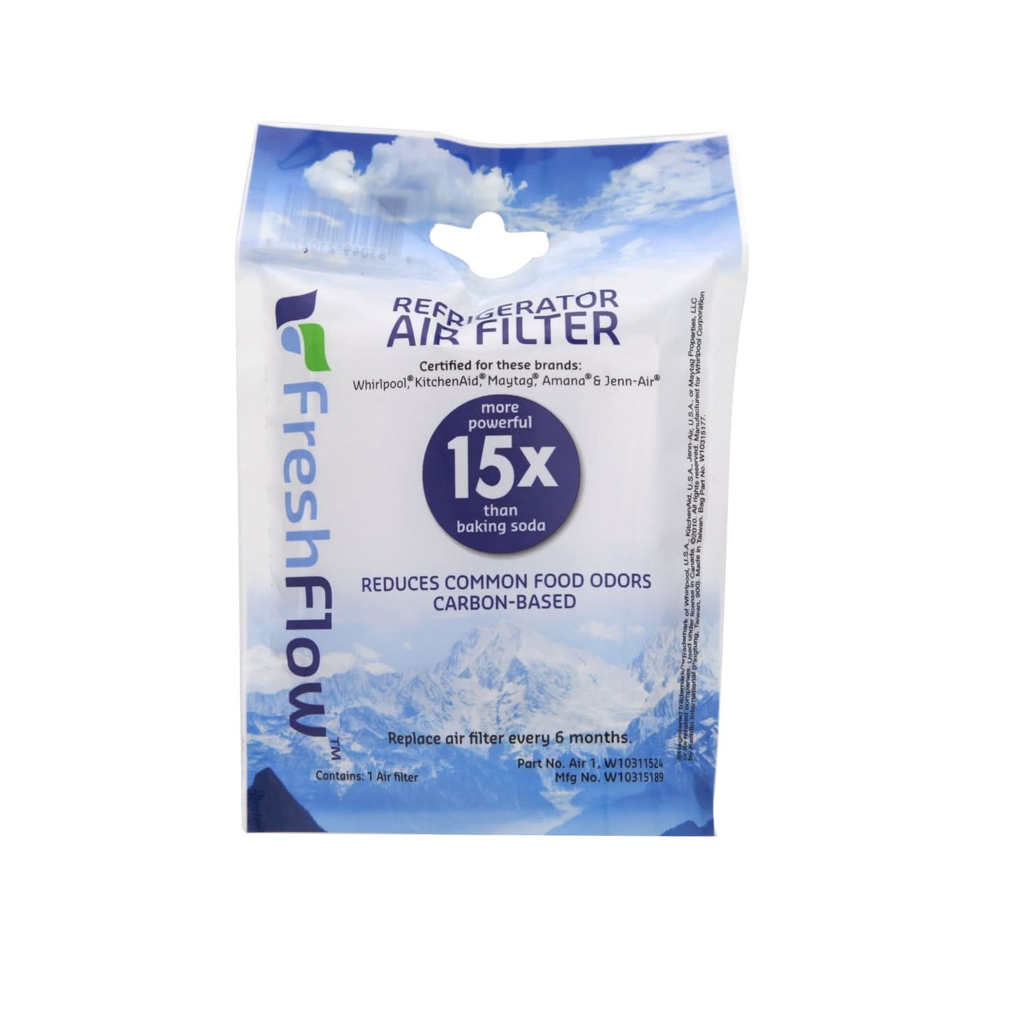 Whirlpool W10311524 FreshFlow Carbon Impregnated Refrigerator Air Filter - WaterFilters.NET