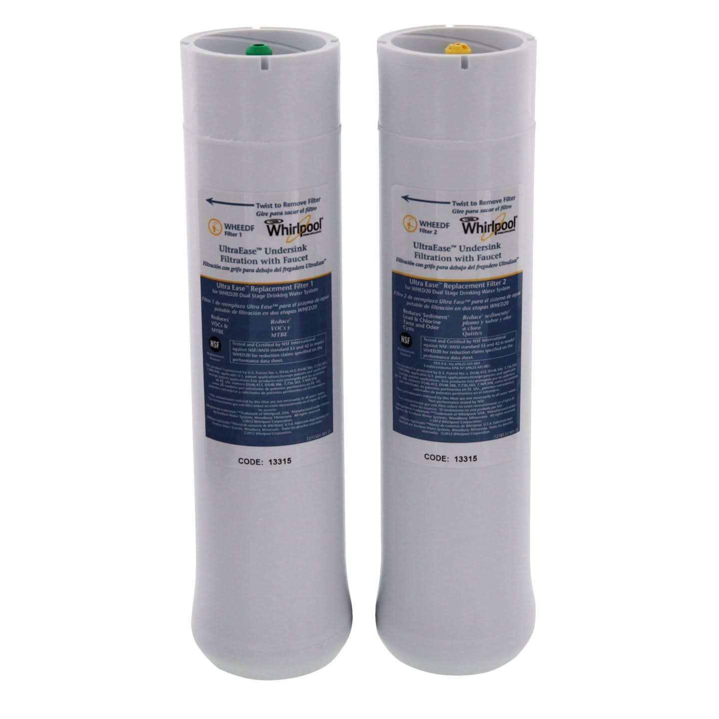 Whirlpool WHEEDF UltraEase Replacement Filter Pack - WaterFilters.NET
