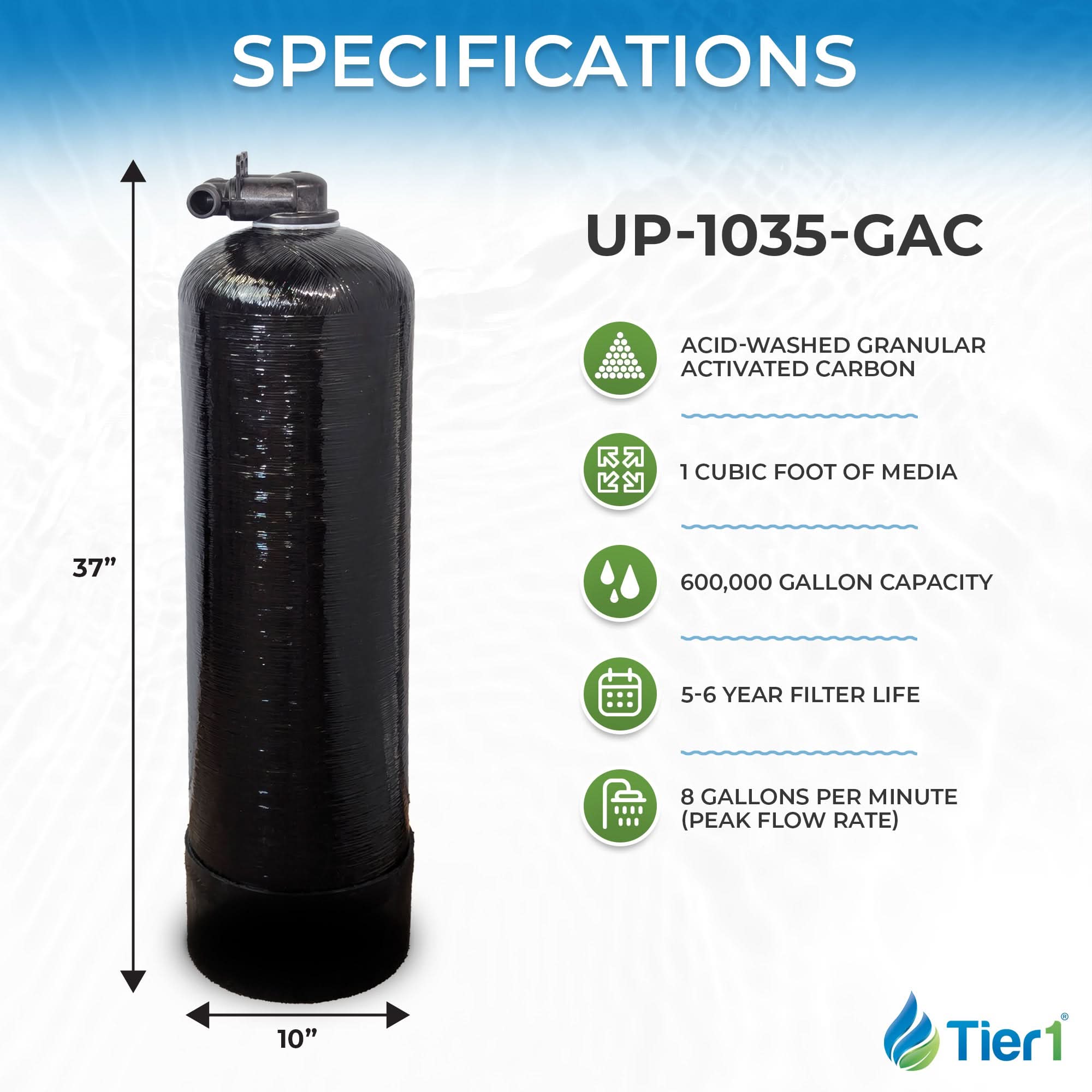 Whole House GAC Water Filtration System - 600,000 Gallon Chlorine Reduction for Clean, Fresh Water - WaterFilters.NET