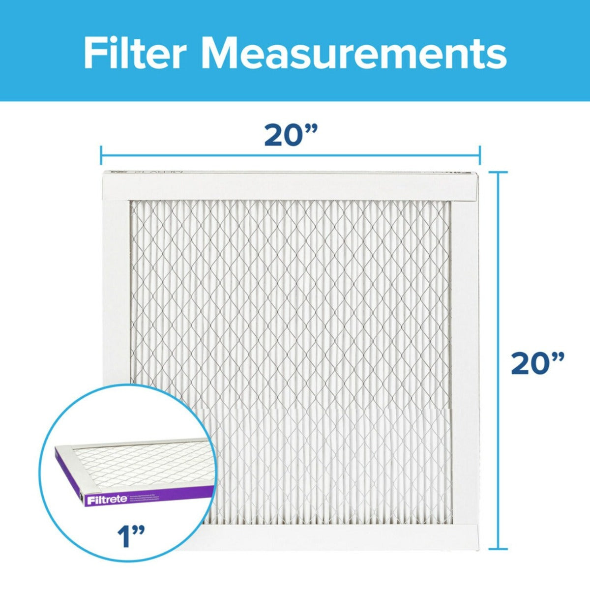 3M Filtrete 1500 Ultra Allergen Reduction Air Filter - 20x20x1 (4-Pack)