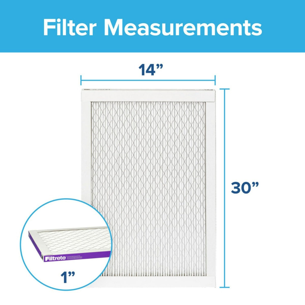 3M Filtrete 1500 Ultra Allergen Reduction Air Filter - 14x30x1 (4-Pack)