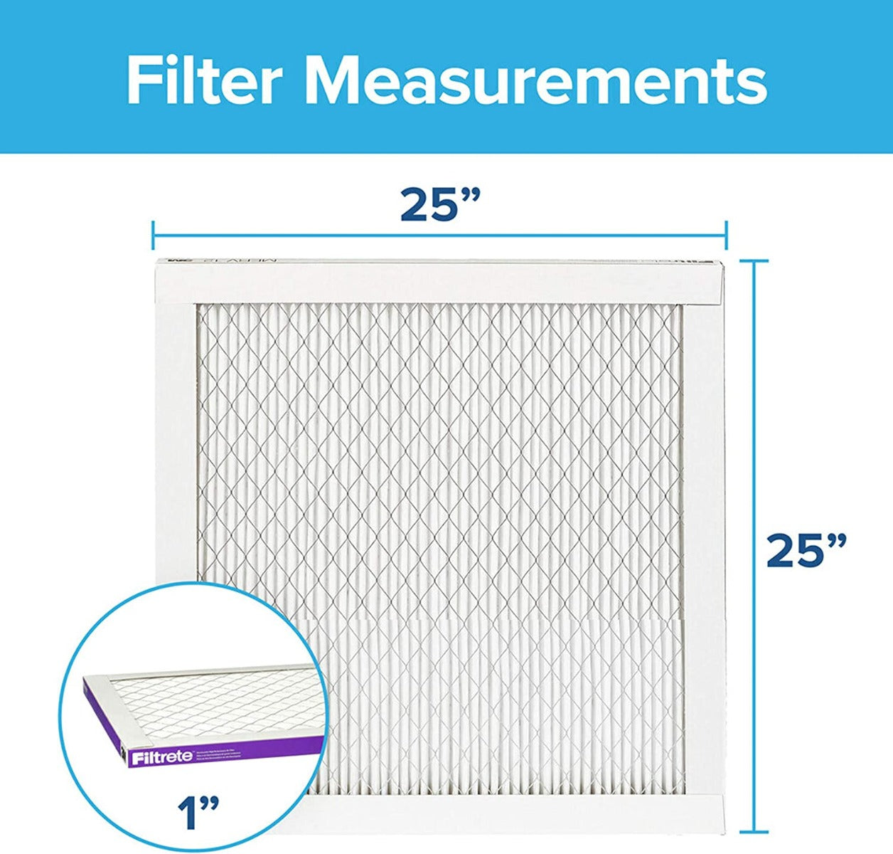 3M Filtrete 1500 Ultra Allergen Reduction Air Filter - 25x25x1 (4-Pack)