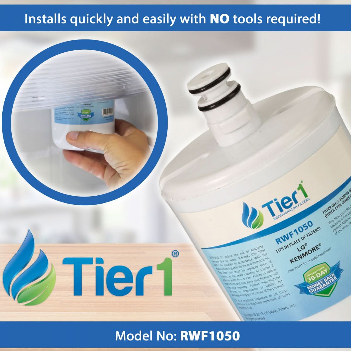 Tier1 LG 5231JA2002A / LT500P Refrigerator Water Filter Replacement Comparable - WaterFilters.NET