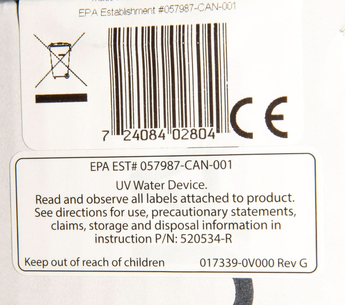 Viqua Ultraviolet Lamp UV-MAX-602804 - WaterFilters.NET