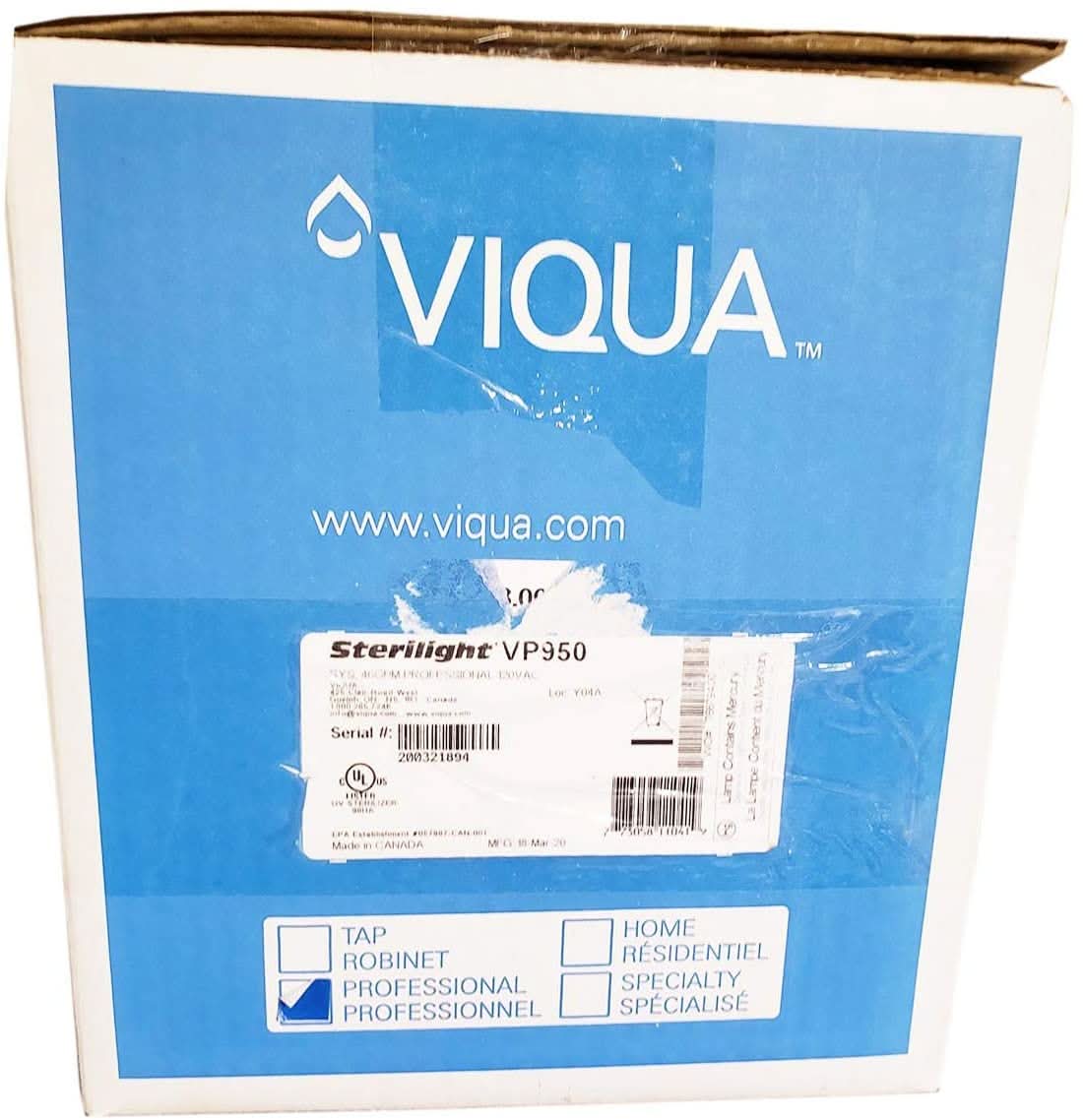 VP950 UltraViolet Water Disinfection System by Viqua - WaterFilters.NET
