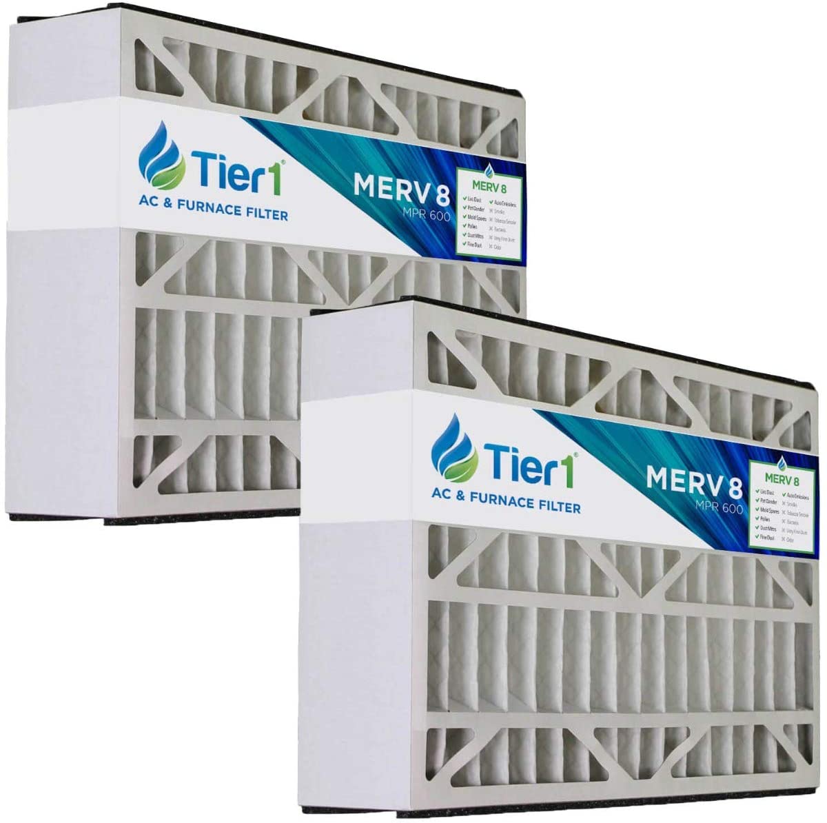 Tier1 brand replacement for Lennox X0583 - 16 x 25 x 5 - MERV 8 (2-Pack)