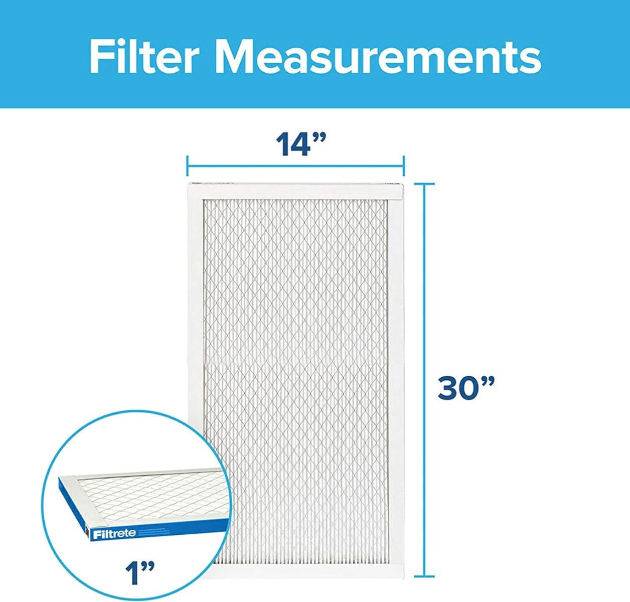 3M Filtrete 1900 Ultimate Allergen, Bacteria & Virus Air Filter - 14x30x1 (4-Pack)