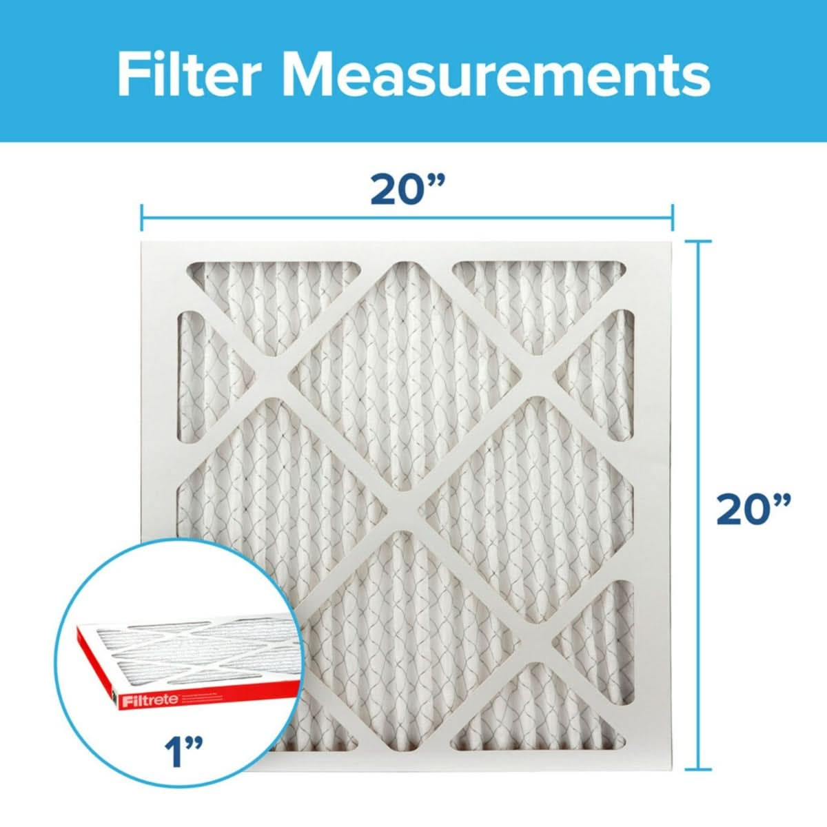 3M Filtrete 1000 Micro Allergen & Dust Defense Filter - 20x20x1 (4-Pack)