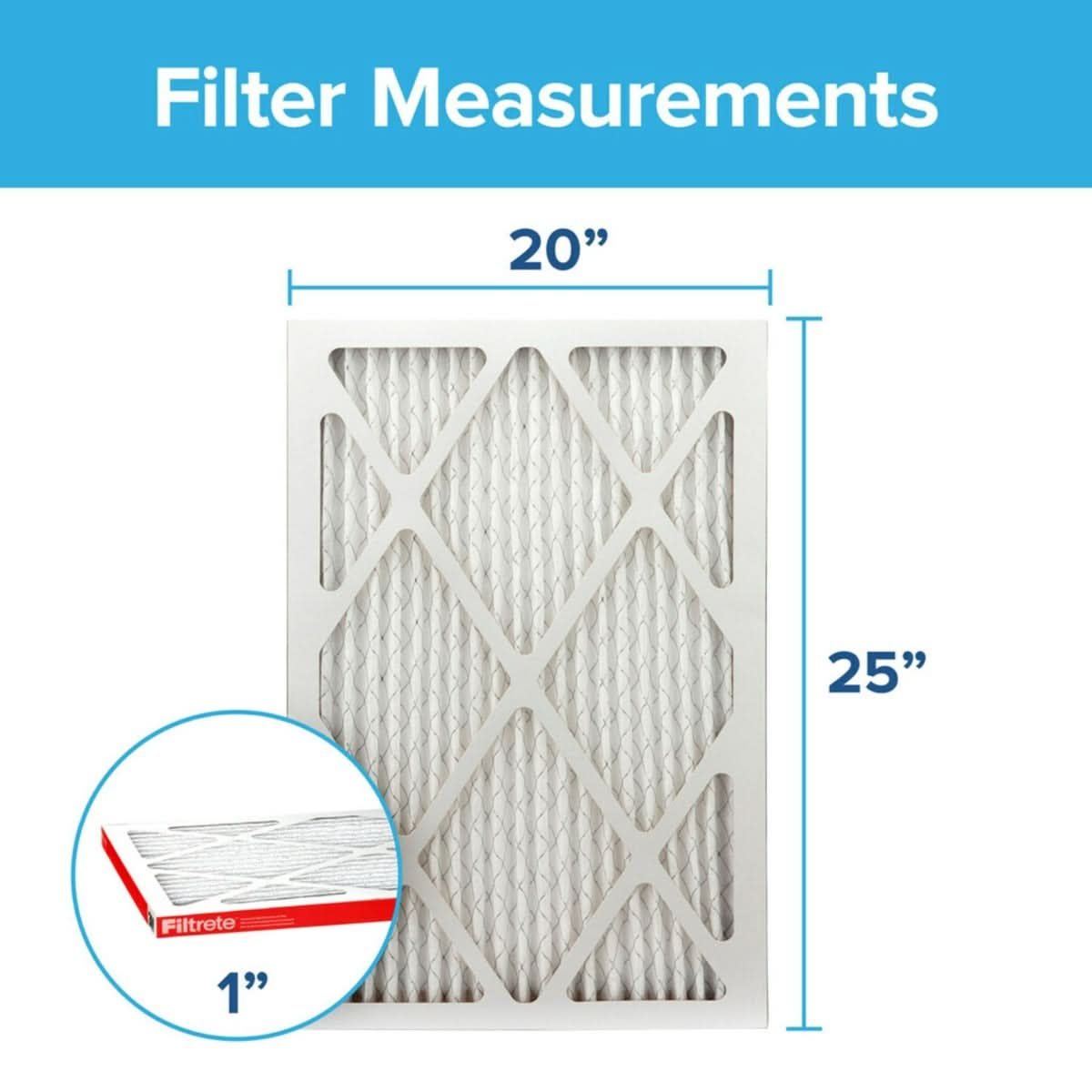 3M Filtrete 1000 Micro Allergen & Dust Defense Filter - 20x25x1 (4-Pack)