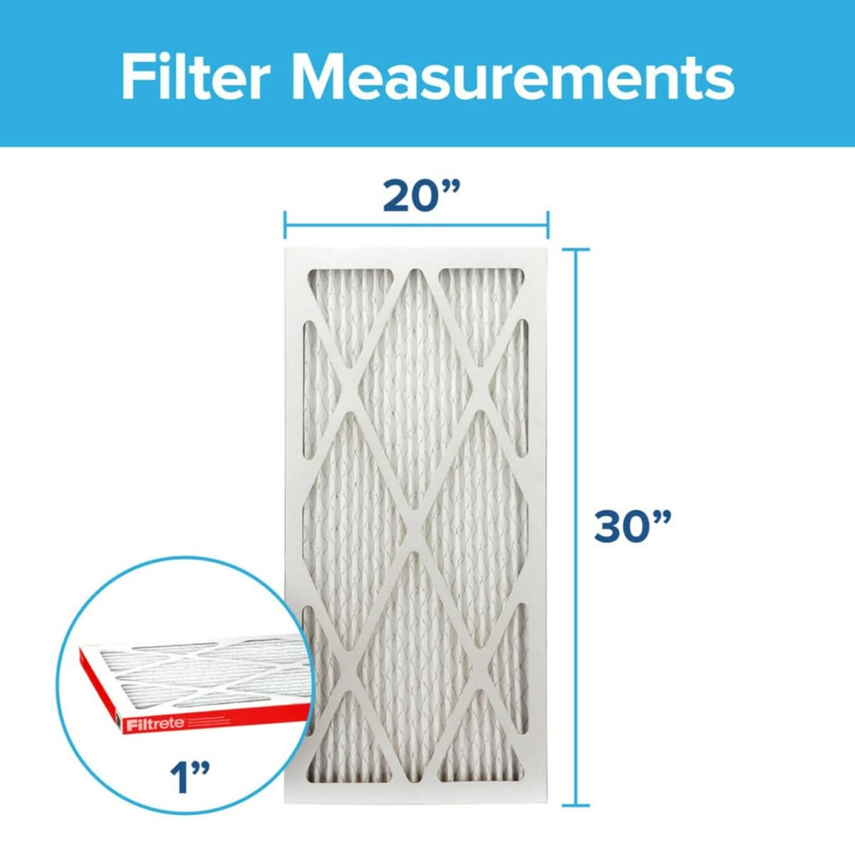 3M Filtrete 1000 Micro Allergen & Dust Defense Filter - 20x30x1 (4-Pack)