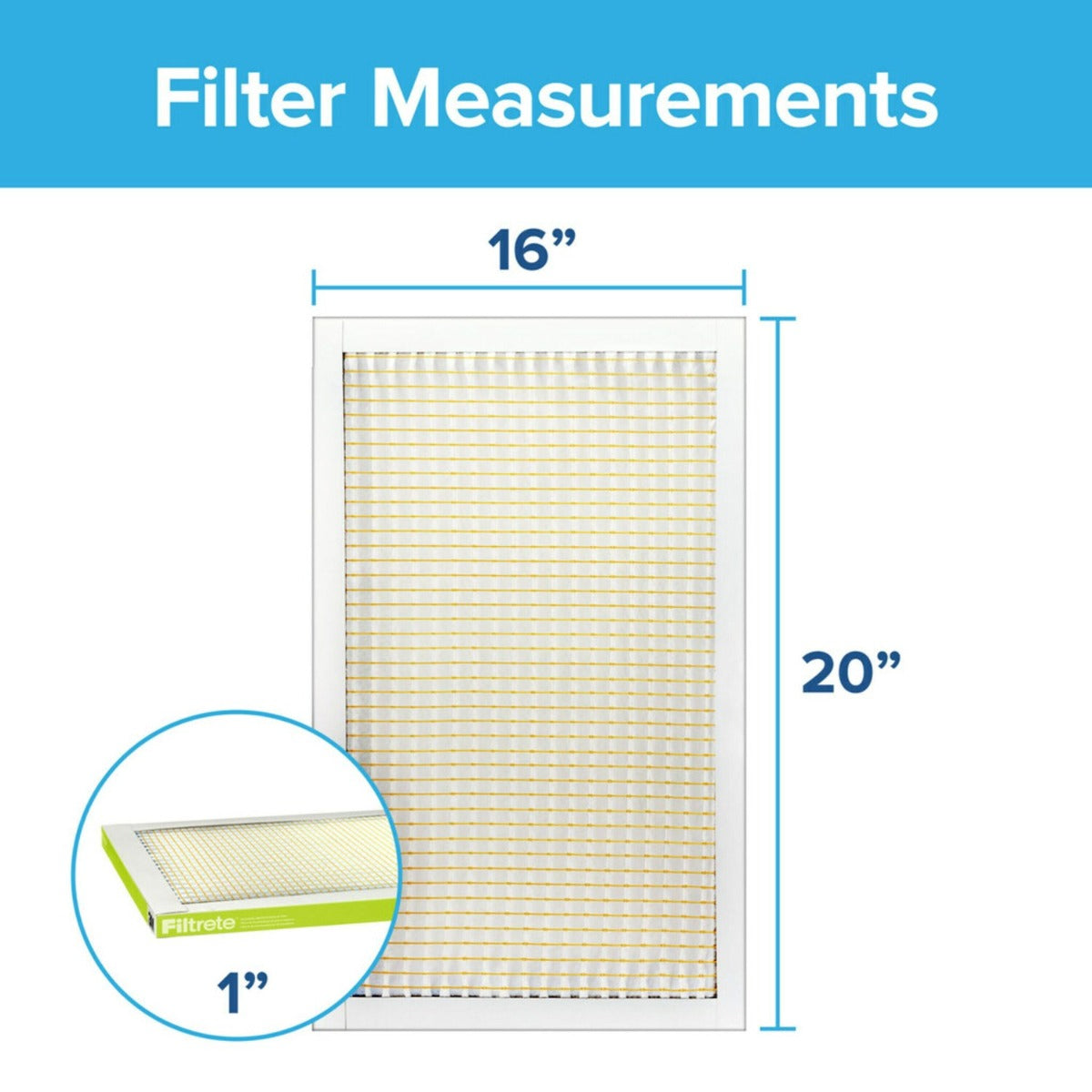 3M Filtrete 600 Dust & Pollen Reduction Air Filter - 16x20x1 (4-Pack)
