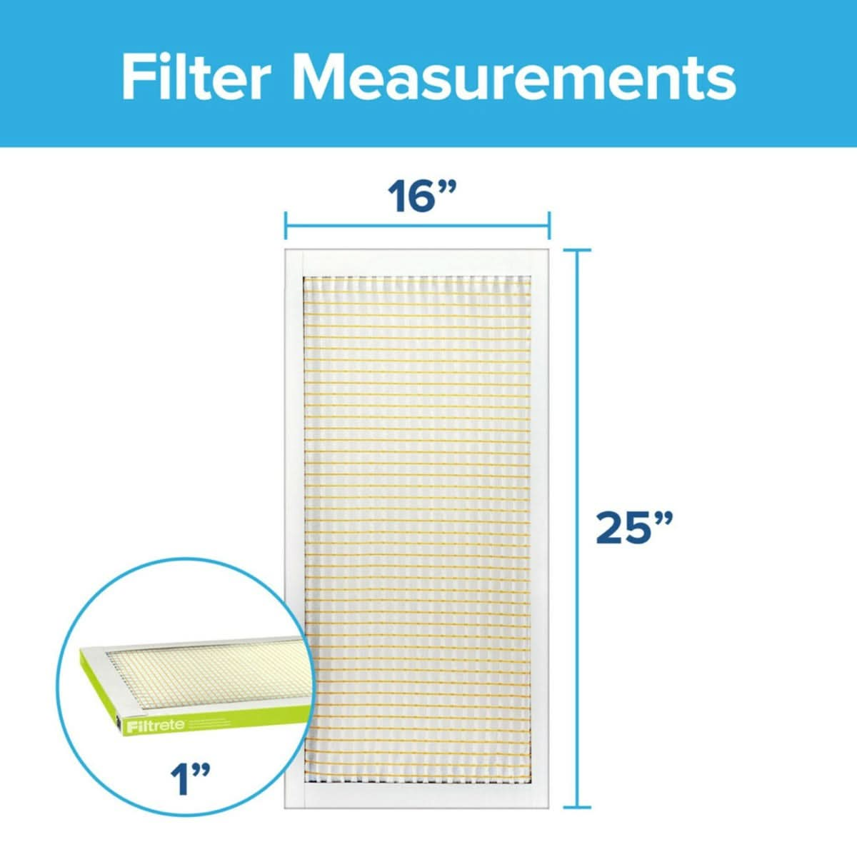 3M Filtrete 600 Dust & Pollen Reduction Air Filter - 16x25x1 (4-Pack)