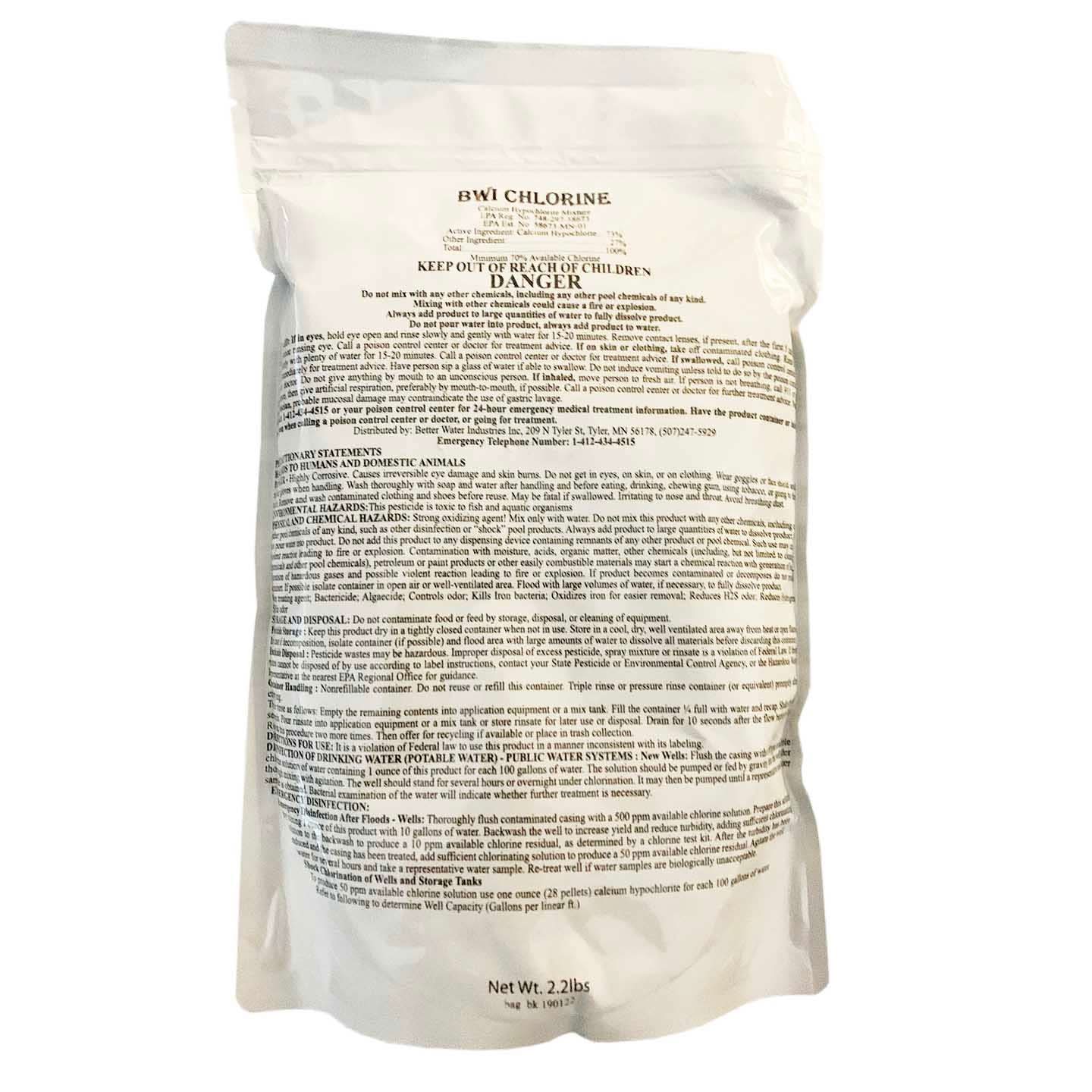Better Water Industries C21044 Chlorine Pellets - WaterFilters.NET
