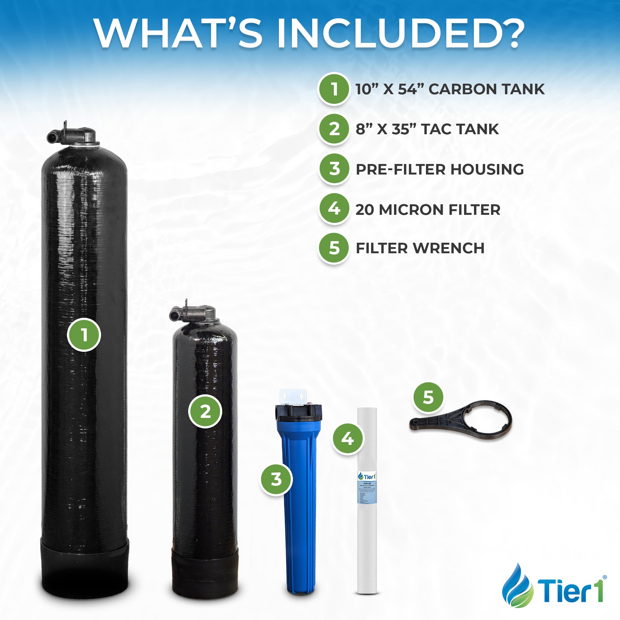 Tier1 Salt-Free Conditioner Bundle with Chloramine Filtration - TAC Scale Prevention System plus  900,000 Gallons of Enhanced Performance for Clean, Fresh Water