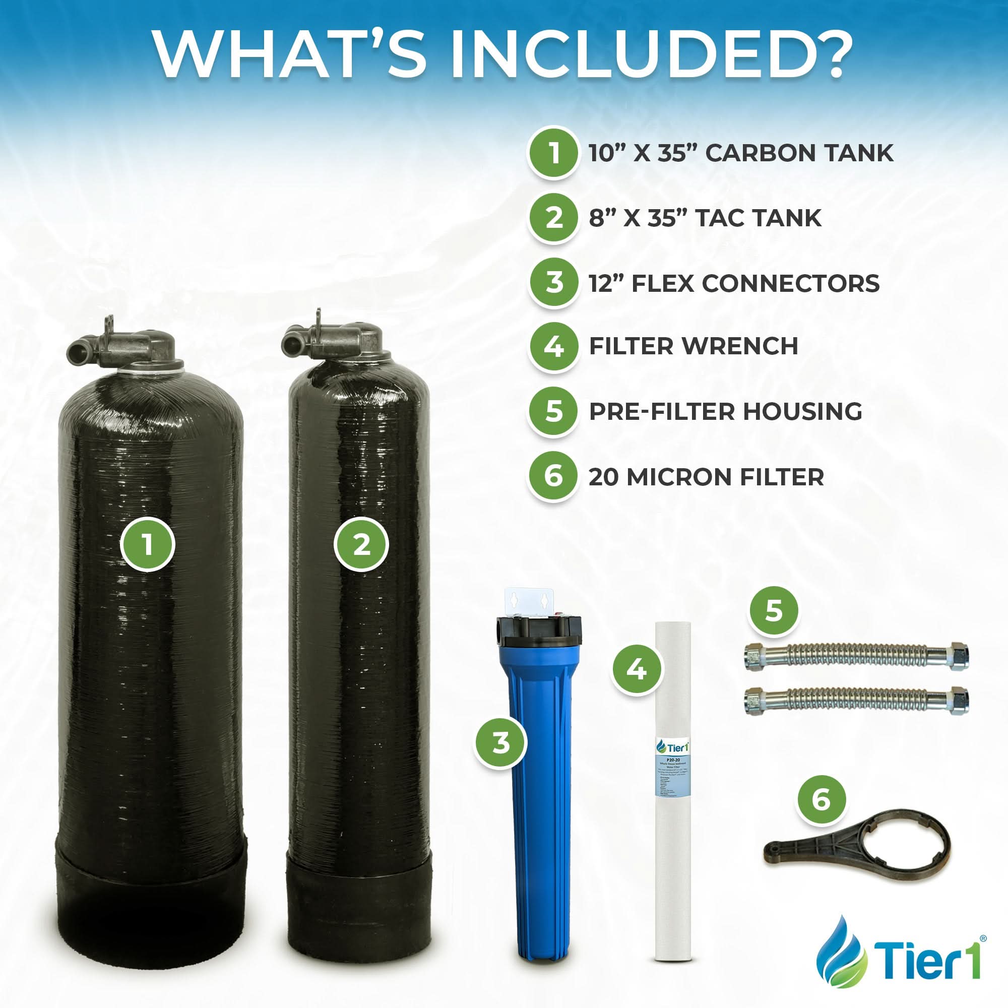 Tier1 Salt-Free Conditioner Bundle with Chloramine Filtration - TAC Scale Prevention System plus  600,000 Gallons of Enhanced Performance for Clean, Fresh Water - WaterFilters.NET