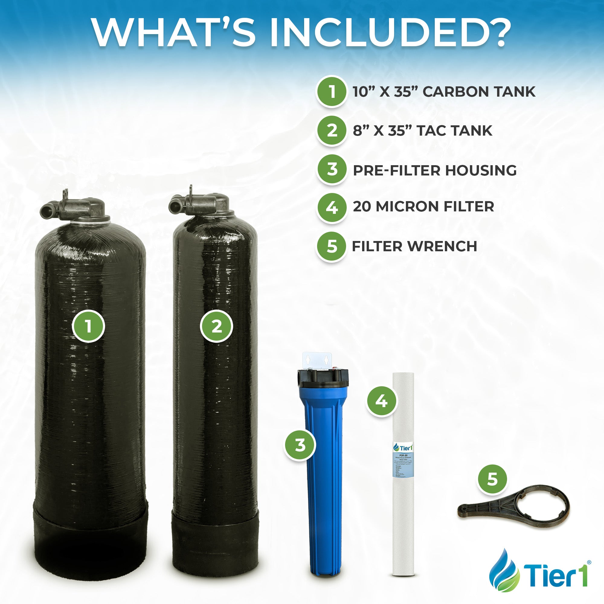 Tier1 Salt-Free Conditioner Bundle with Chloramine Filtration - TAC Scale Prevention System plus  600,000 Gallons of Enhanced Performance for Clean, Fresh Water