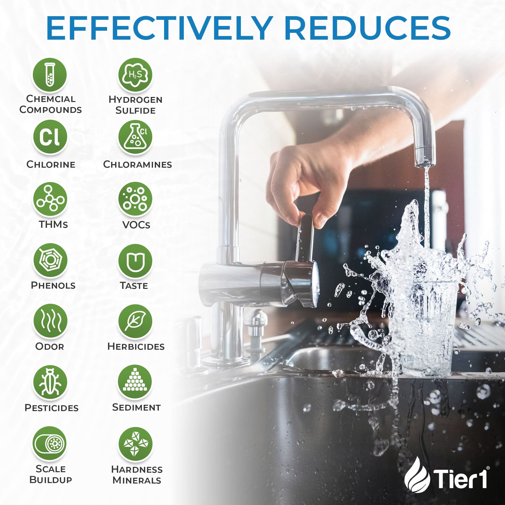 Tier1 48,000 Grain Water Softener & Chloramine Reduction Bundle - Water Softener System plus 900,000 Gallons of Enhanced Performance for Clean, Fresh Water - WaterFilters.NET
