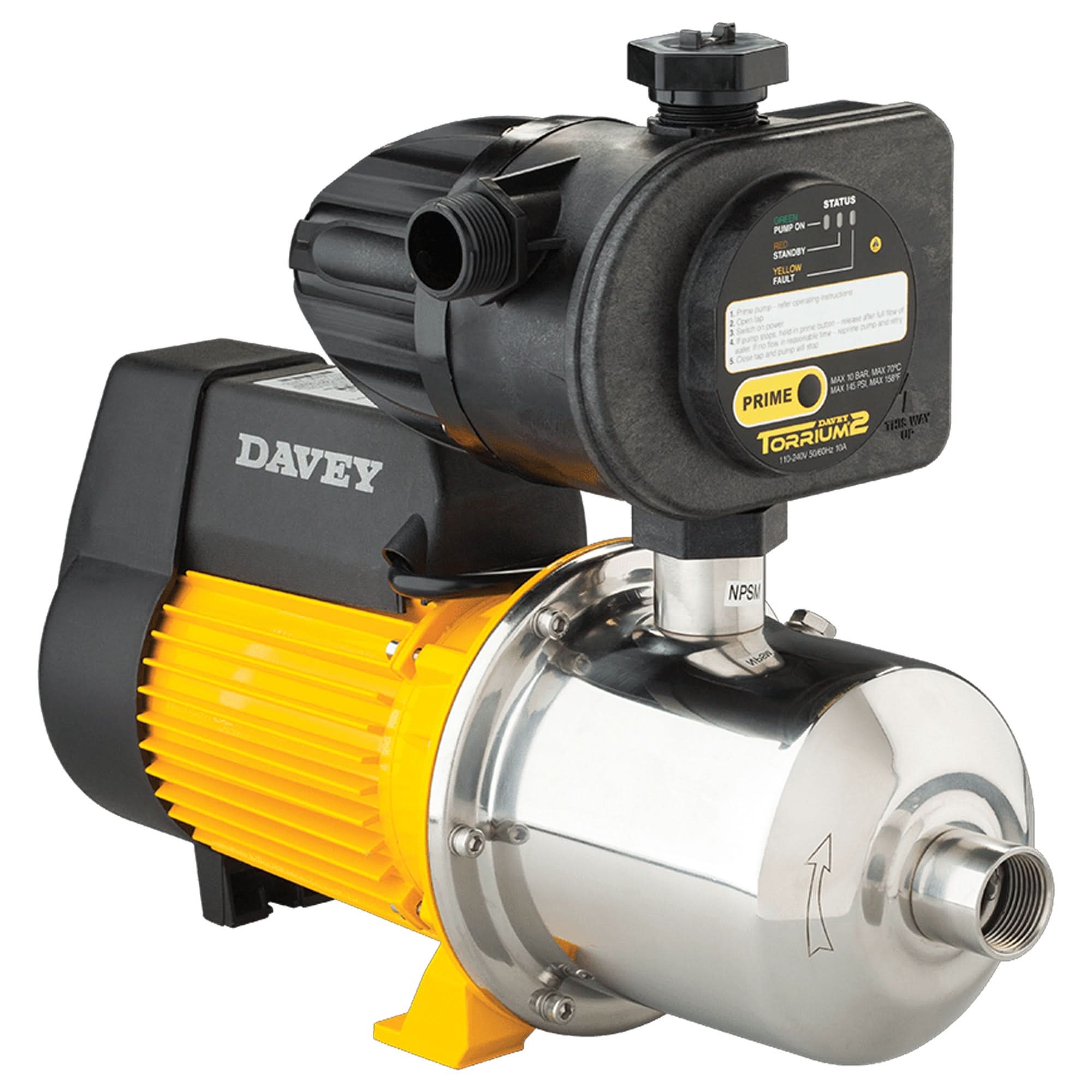Davey BIT20-30 Pressure System with Torrium2 | 30 psi @ 20 gpm | Operates from Non-Pressurized Supply - WaterFilters.NET