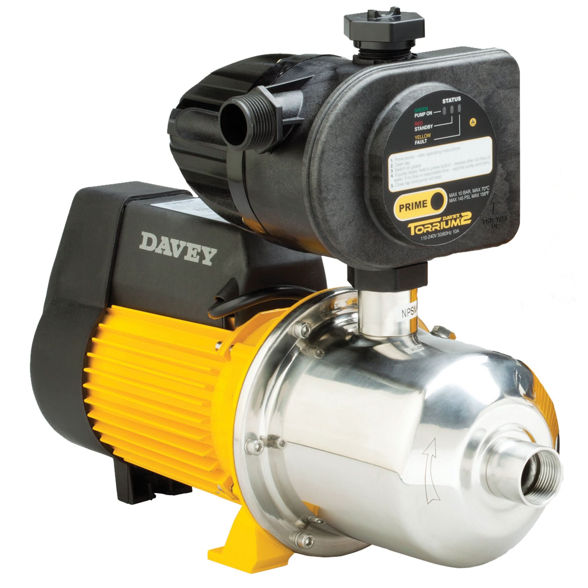 Davey BT20-40 Mains Pressure Booster Pump with Torrium2 | 40 psi @ 20 gpm - WaterFilters.NET