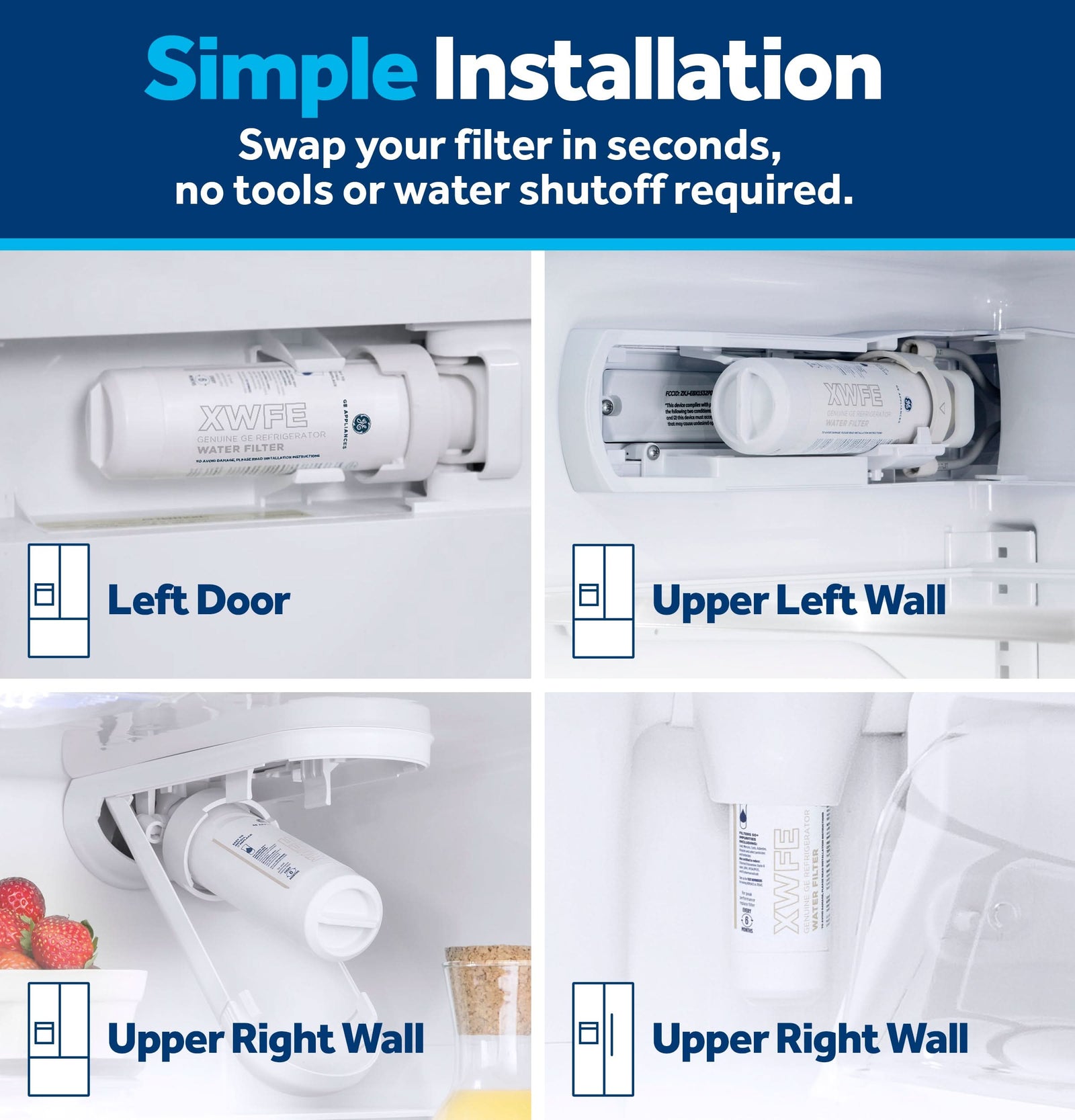 GE XWFE Refrigerator Water Filter