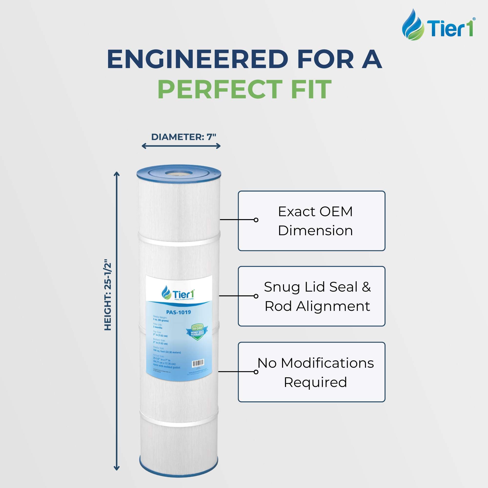 Tier1 PAS-1019 Pleated Pool and Spa Filter