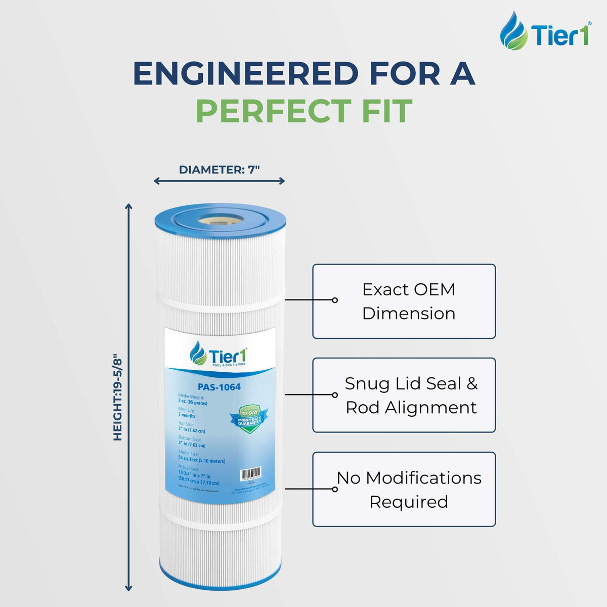 19-5/8 X 7 Inch Tier1 PAS-1064 Replacement For CX550-RE