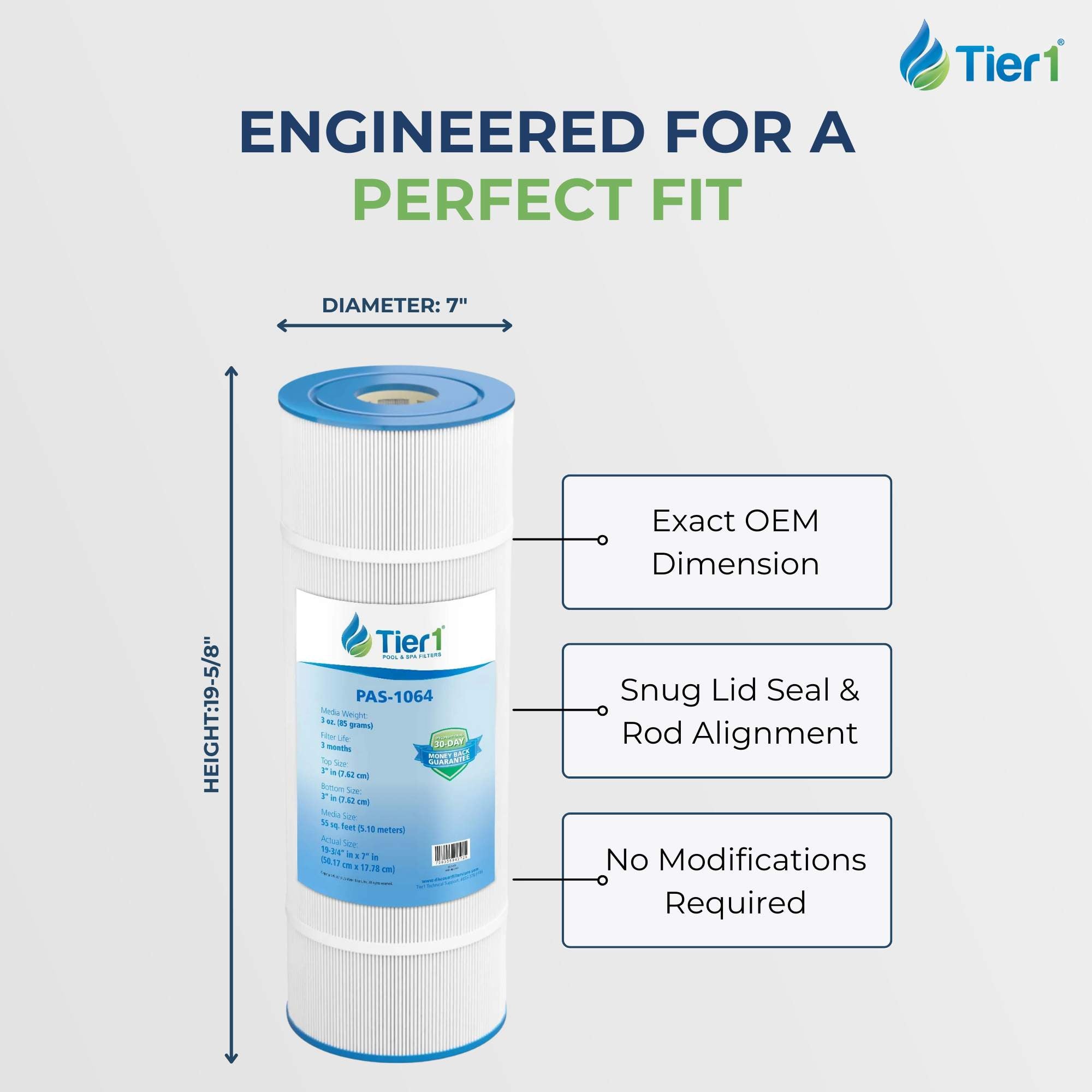 19-5/8 X 7 Inch Tier1 PAS-1064 Replacement For CX550-RE