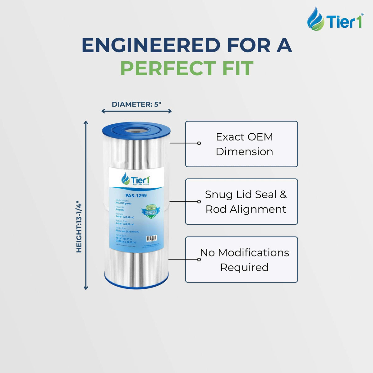 13-1/4 X 5-Inch Tier1 PAS-1299 Replacement For 42-2891-08-R, 2590000 & 5475000