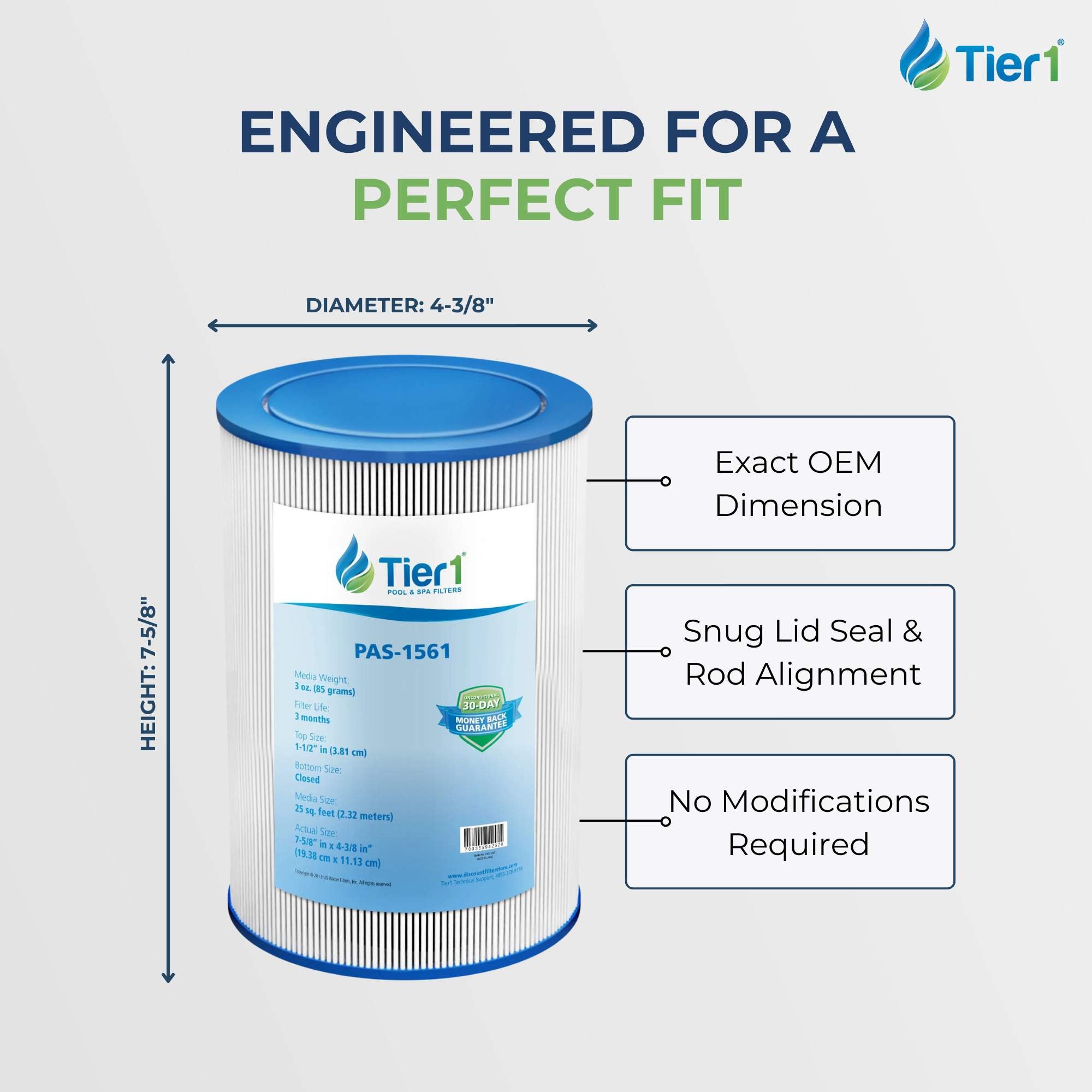Tier1 PAS-1561 Replacement Pool and Spa Filter