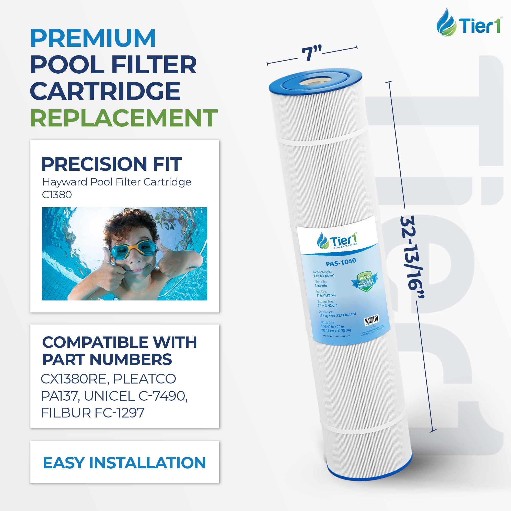 32-3/4 X 7-Inch TIier1 PAS-1040 Replacement For CX1380-RE