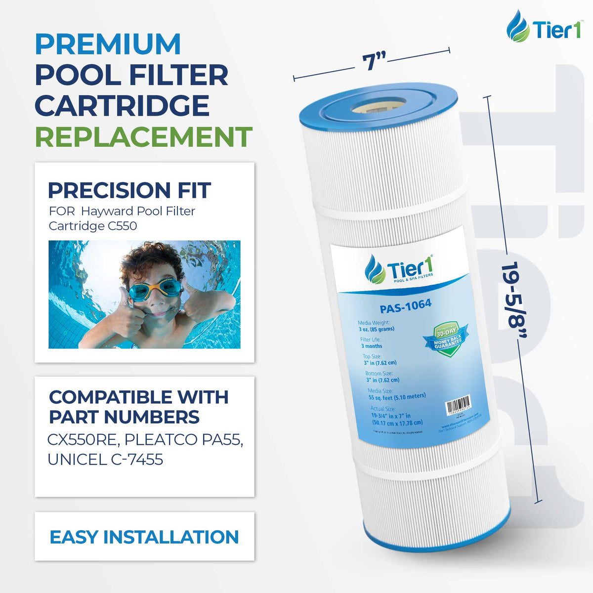 19-5/8 X 7 Inch Tier1 PAS-1064 Replacement For CX550-RE