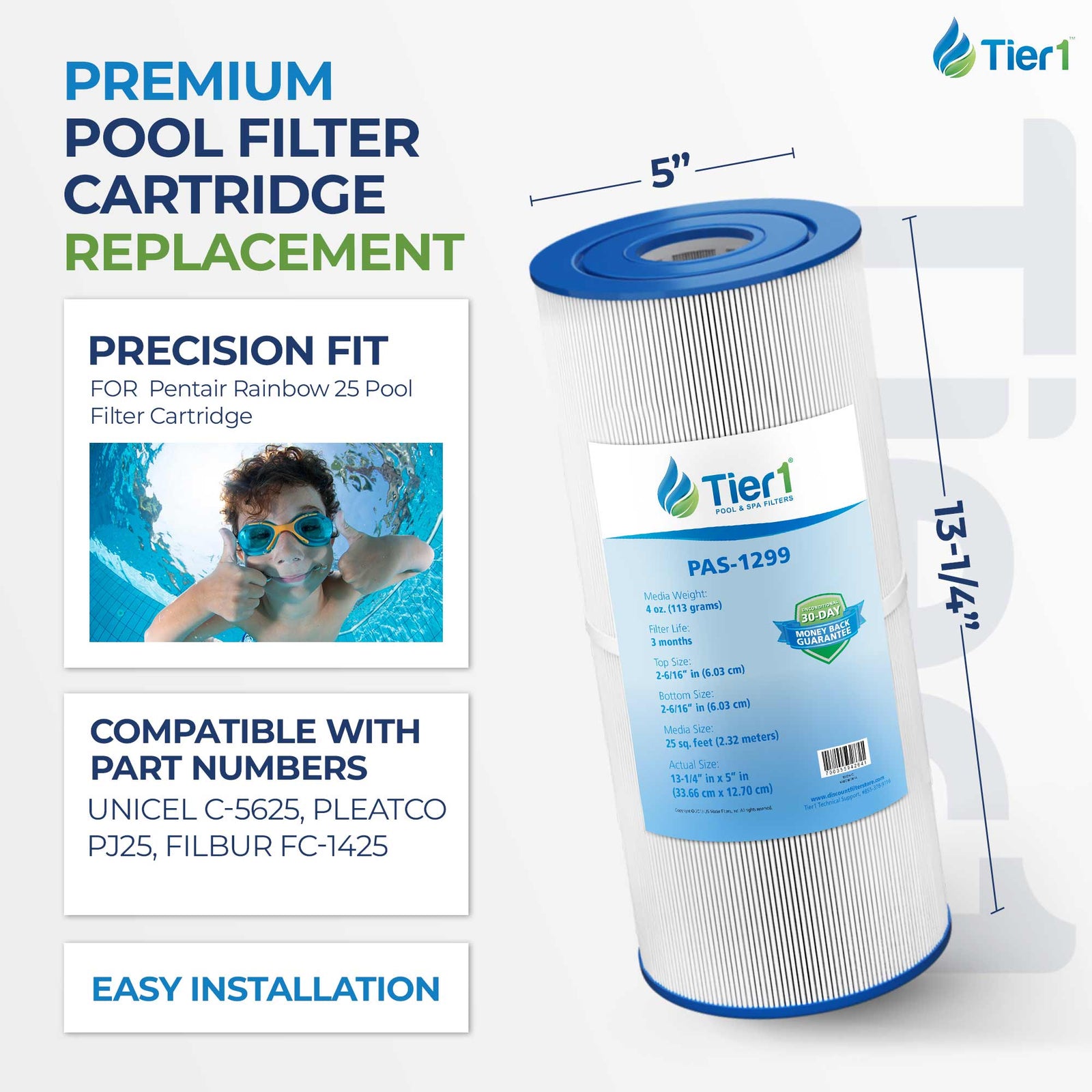 13-1/4 X 5-Inch Tier1 PAS-1299 Replacement For 42-2891-08-R, 2590000 & 5475000