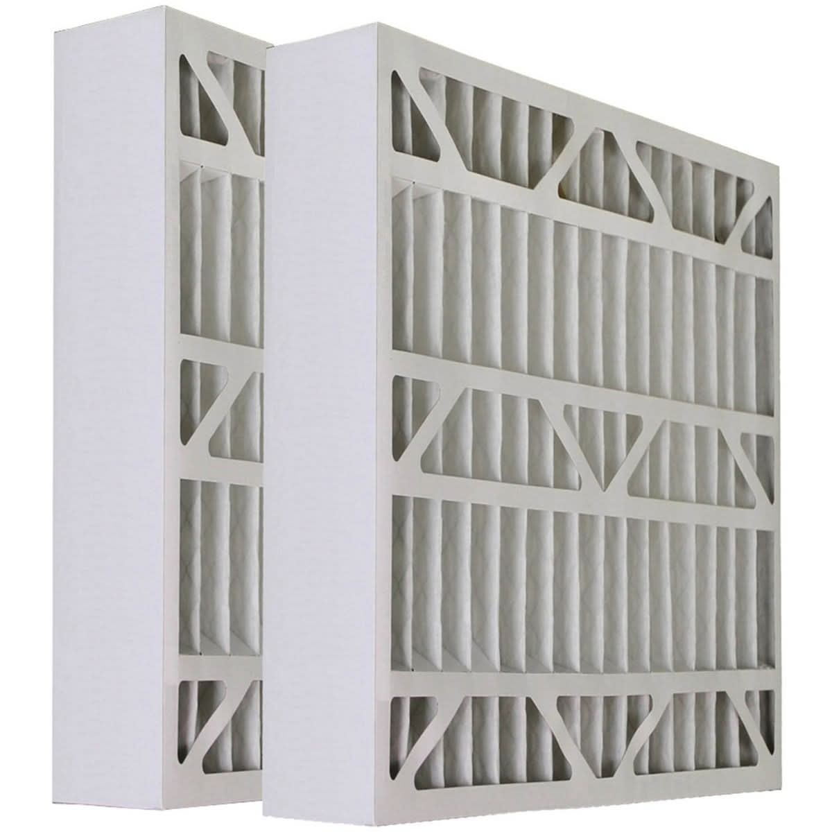 Tier1 20x25x6 Merv 8 Pleated AC Furnace Air Filter 2 Pack (Actual Size: 19 3/4 x 24 1/4 x 6) - WaterFilters.NET