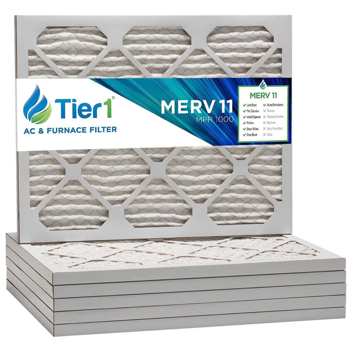 16x20x1 Merv 11 Universal Air Filter By Tier1