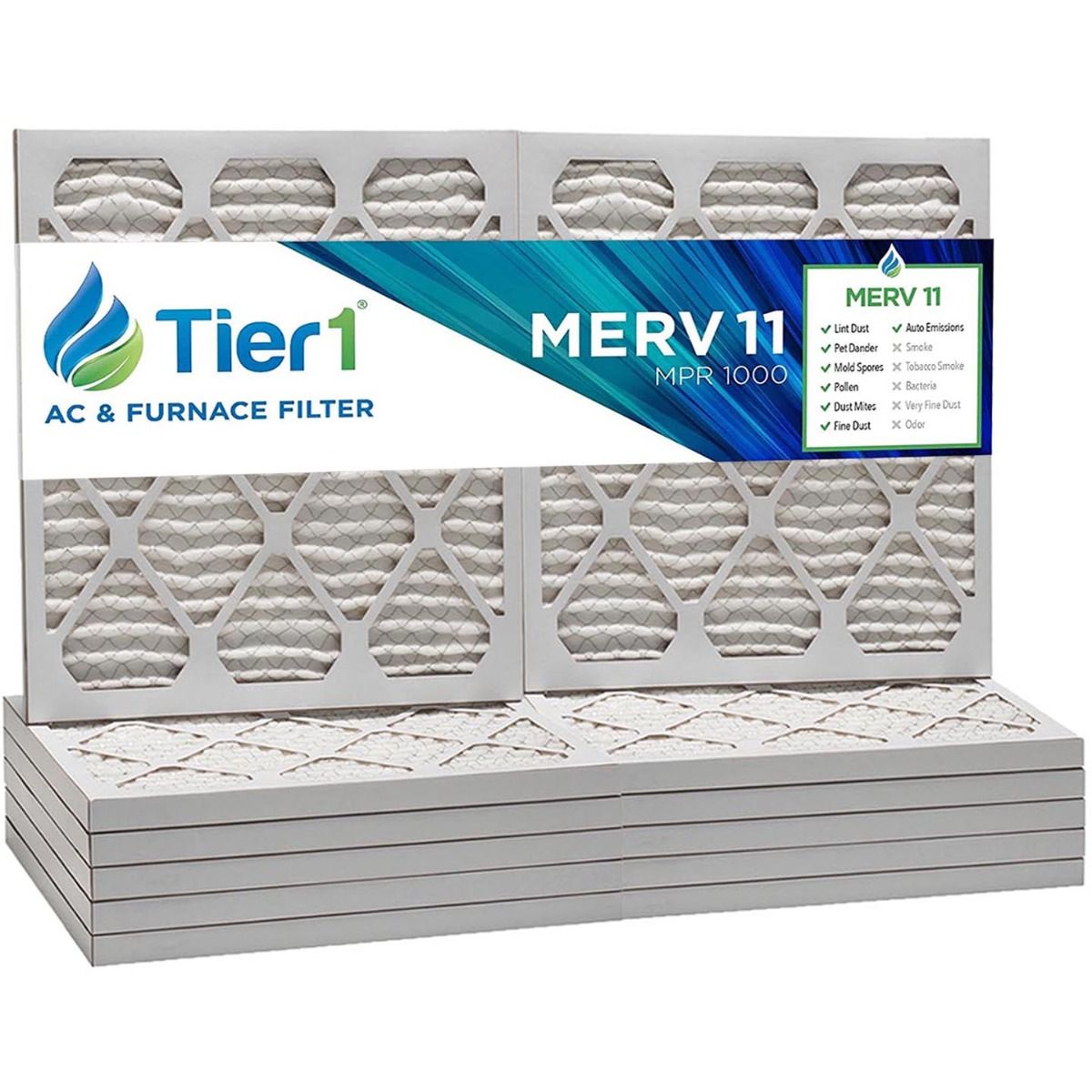 20x30x1 Merv 11 Universal Air Filter By Tier1