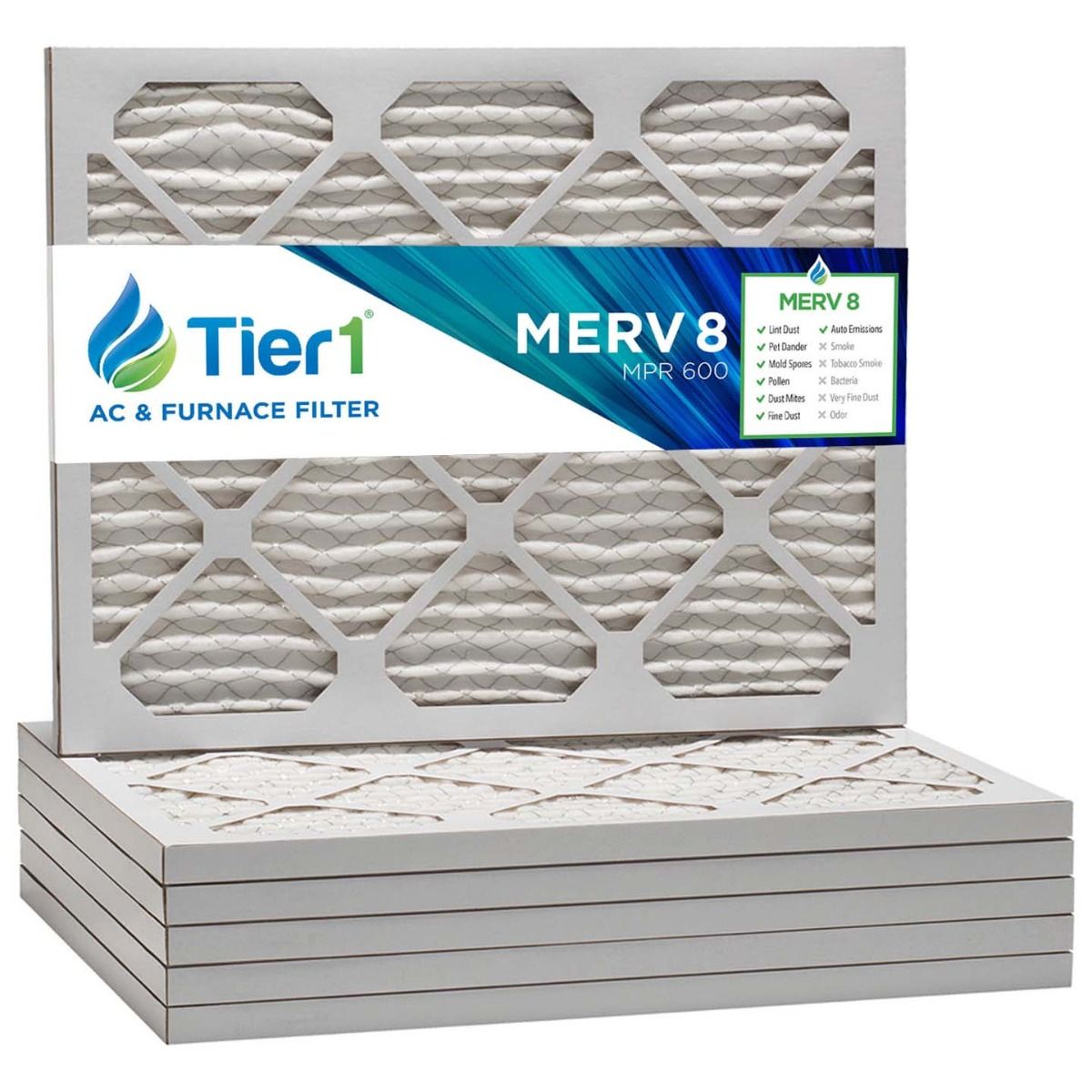 16x20x1 Merv 8 Universal Air Filter By Tier1