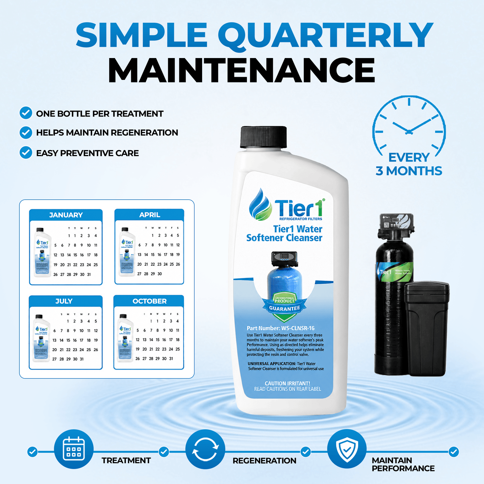 WS-CLNSR-16 Water Softener Resin Cleanser By Tier1