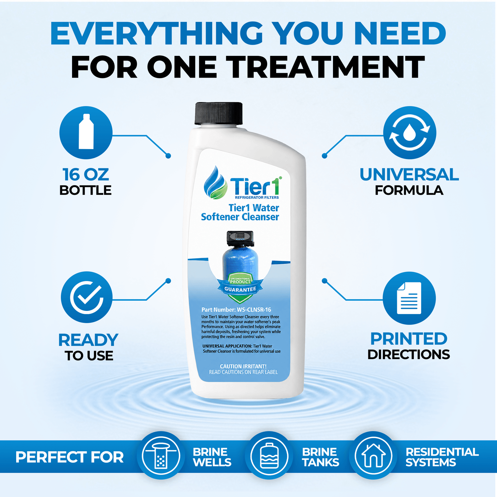 WS-CLNSR-16 Water Softener Resin Cleanser By Tier1