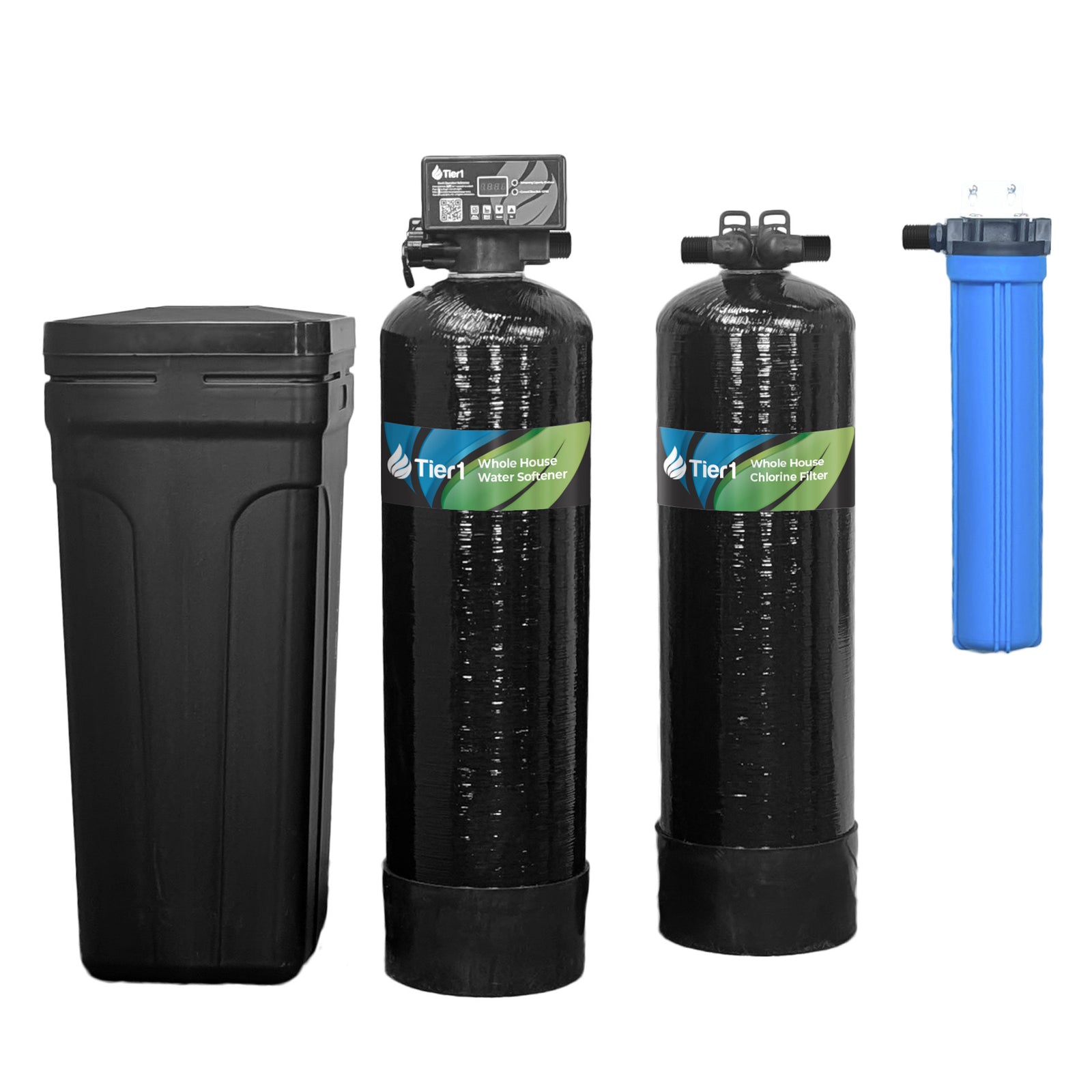 Tier1 32,000 Grain Water Softener & Chlorine Reduction Bundle - Water Softener System plus 600,000 Gallons of Clean, Fresh Water