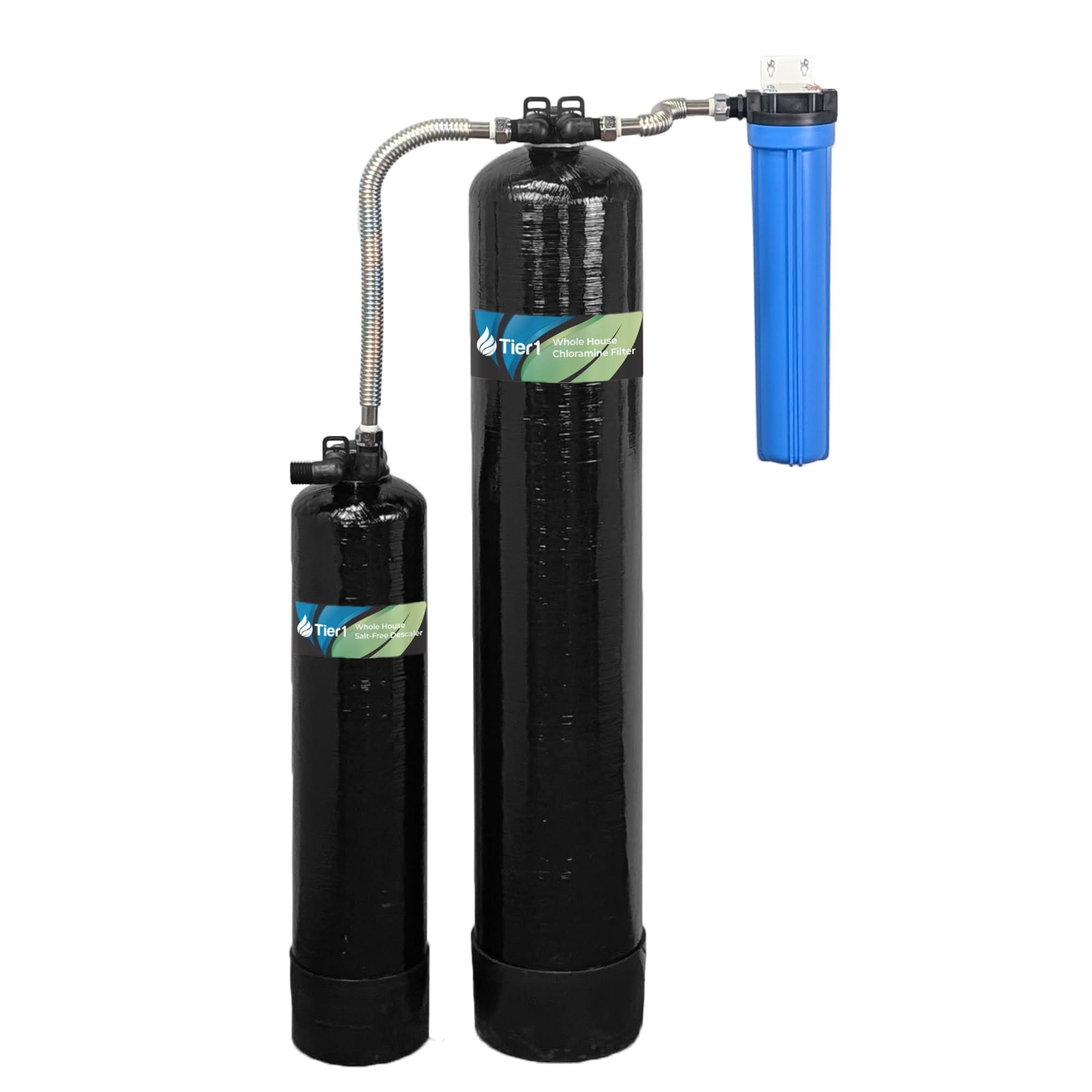 Tier1 Salt-Free Conditioner Bundle with Chloramine Filtration - TAC Scale Prevention System plus  900,000 Gallons of Enhanced Performance for Clean, Fresh Water - WaterFilters.NET