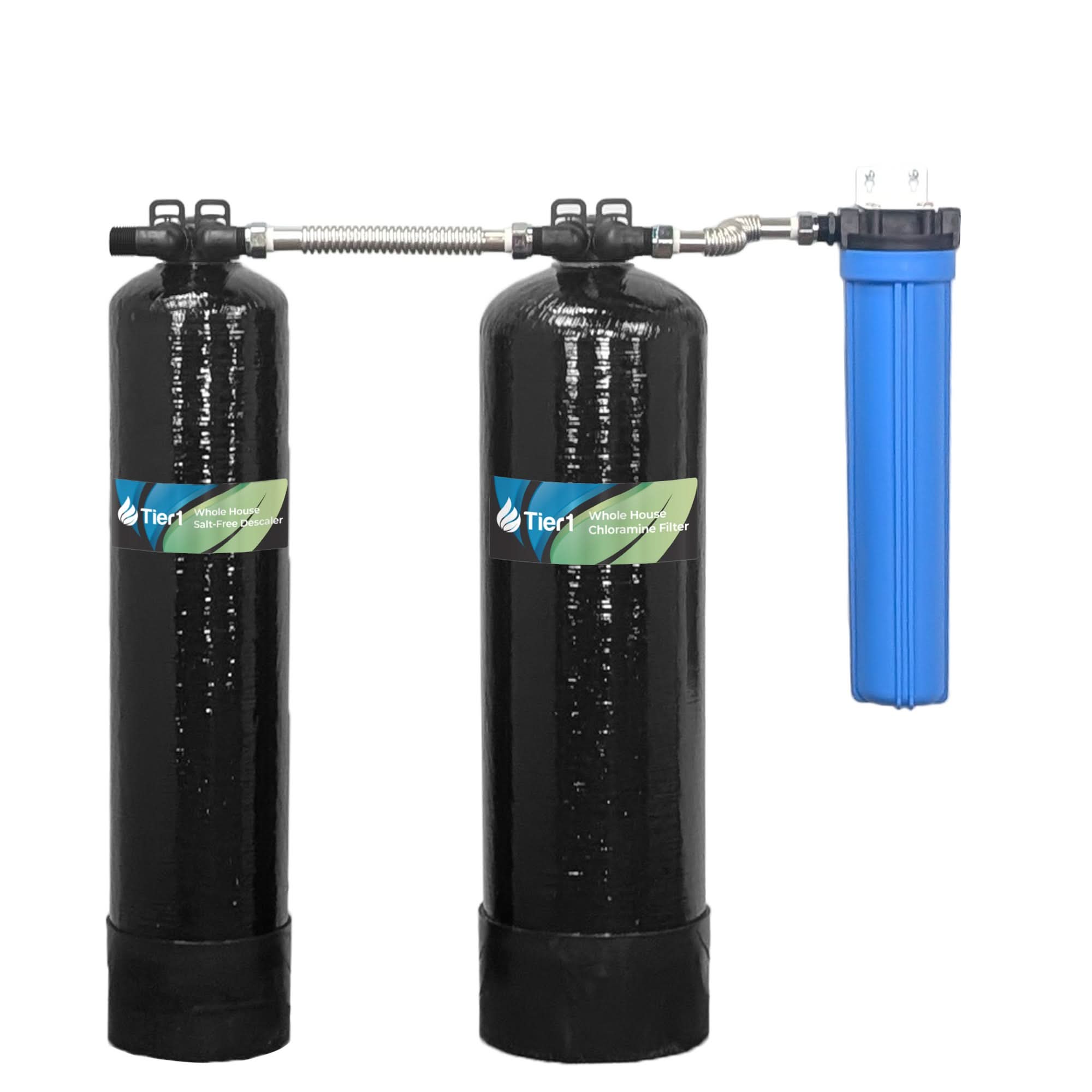 Tier1 Salt-Free Conditioner Bundle with Chloramine Filtration - TAC Scale Prevention System plus  600,000 Gallons of Enhanced Performance for Clean, Fresh Water - WaterFilters.NET