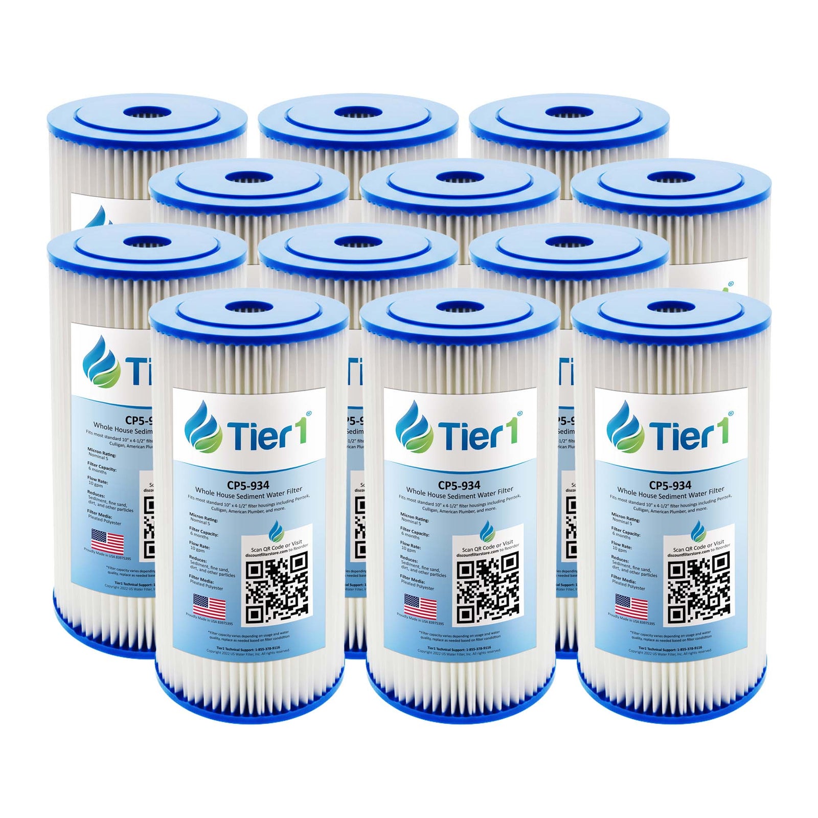 10 X 4.5 Pleated Polyester Replacement Filter (5 micron) - WaterFilters.NET