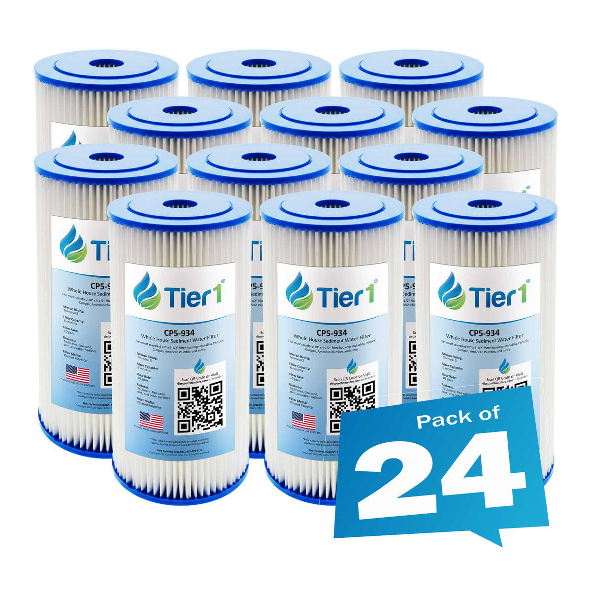 10 X 4.5 Pleated Polyester Replacement Filter (5 micron) - WaterFilters.NET