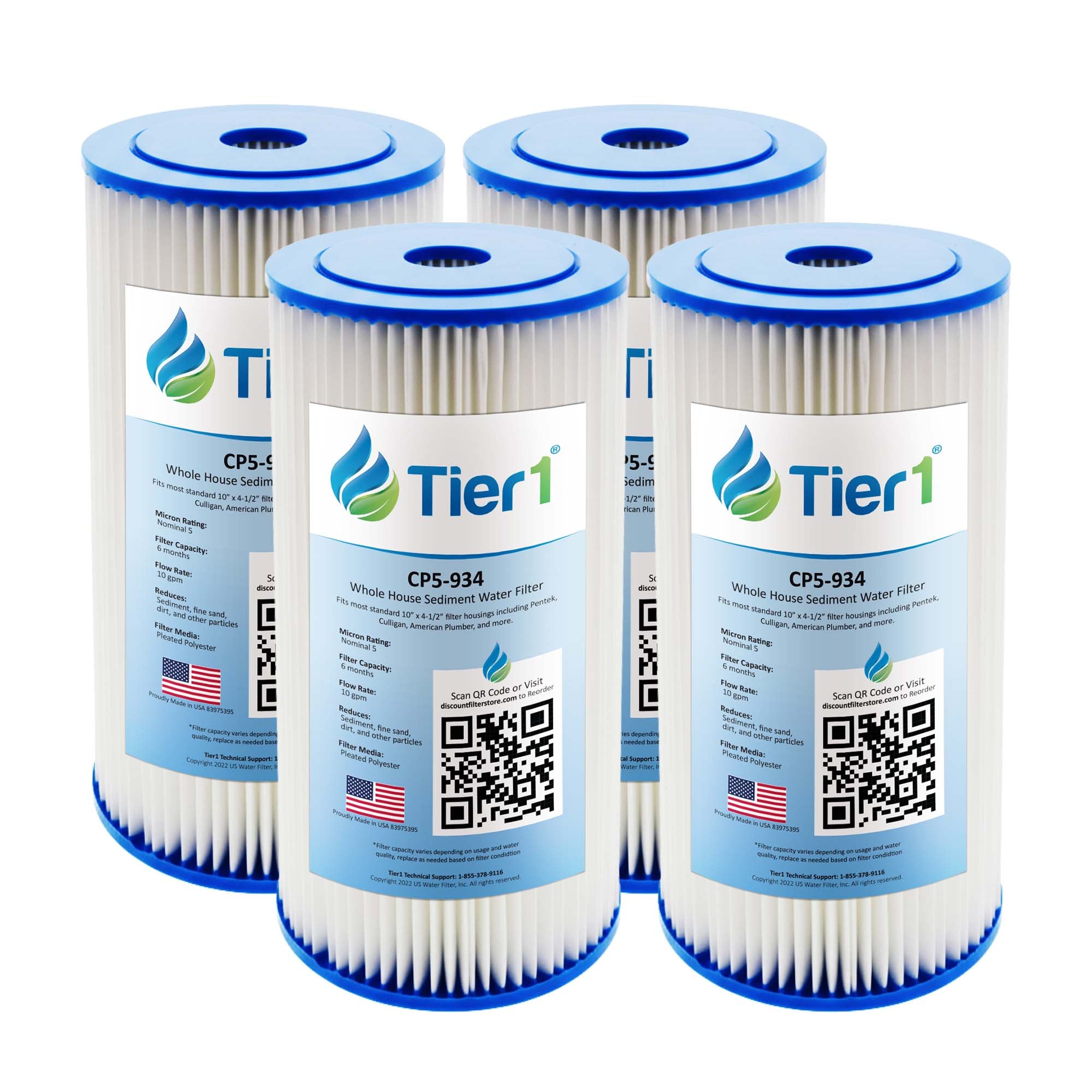 10 X 4.5 Pleated Polyester Replacement Filter (5 micron) - WaterFilters.NET