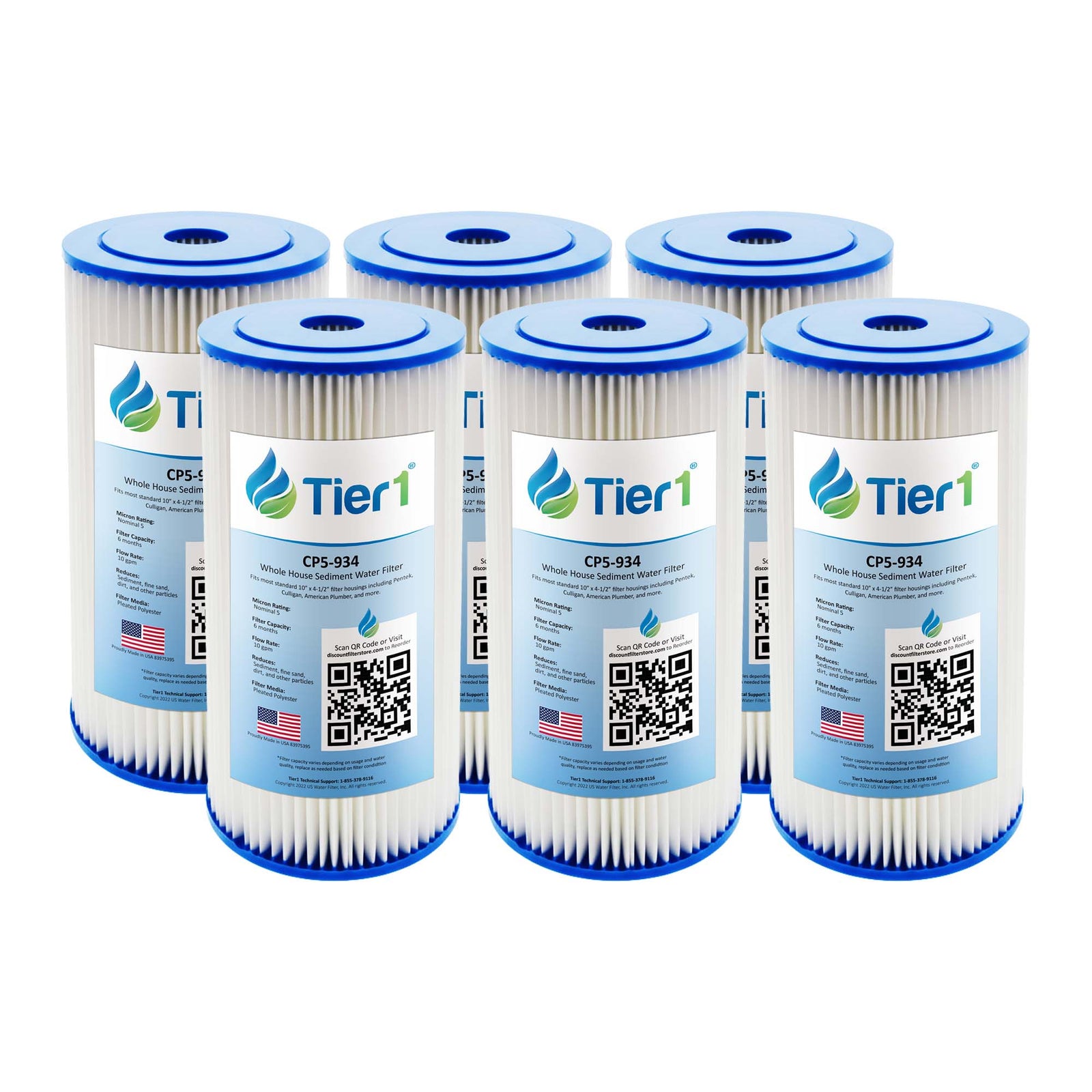 10 X 4.5 Pleated Polyester Replacement Filter (5 micron) - WaterFilters.NET
