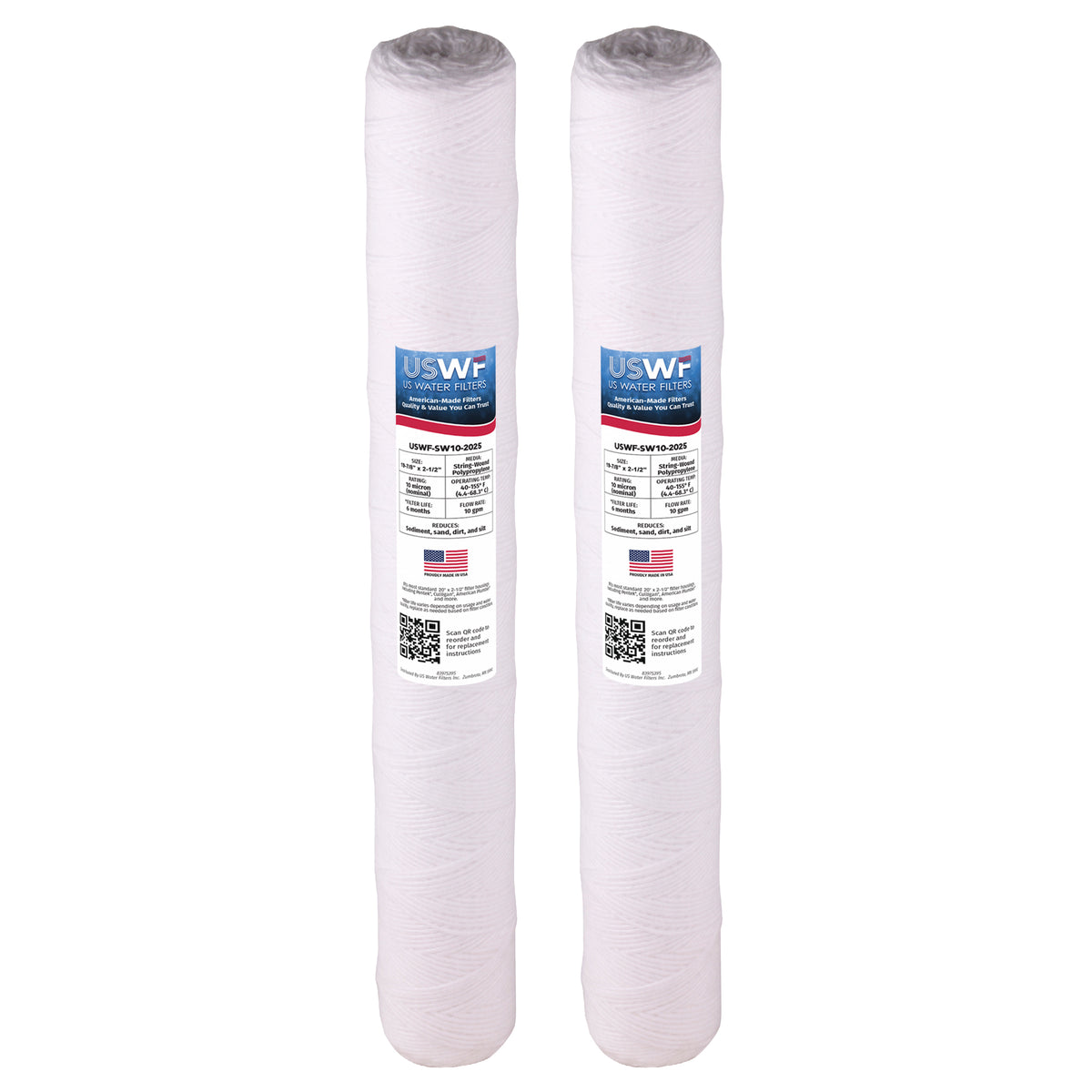 USWF 10 Micron 20"x2.5" String Wound Sediment filter