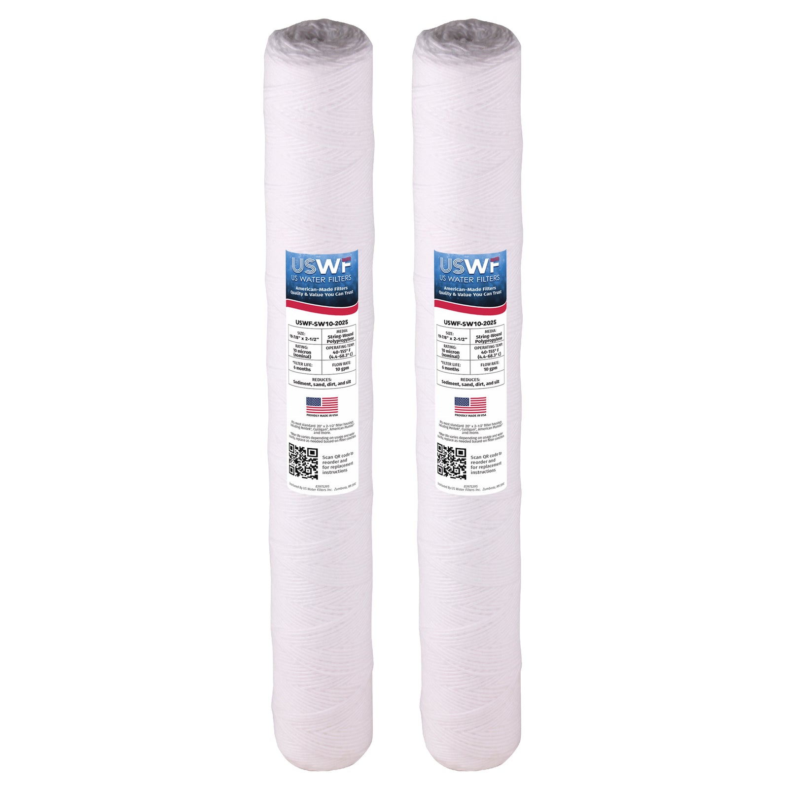 USWF 10 Micron 20"x2.5" String Wound Sediment filter