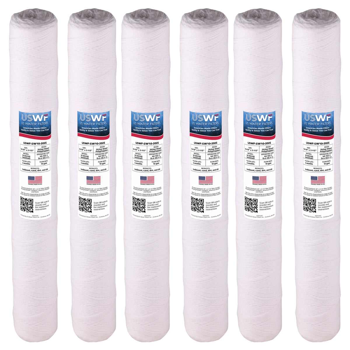 USWF 10 Micron 20"x2.5" String Wound Sediment filter