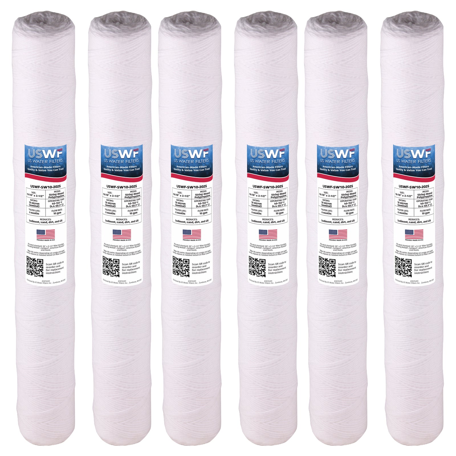 USWF 10 Micron 20"x2.5" String Wound Sediment filter