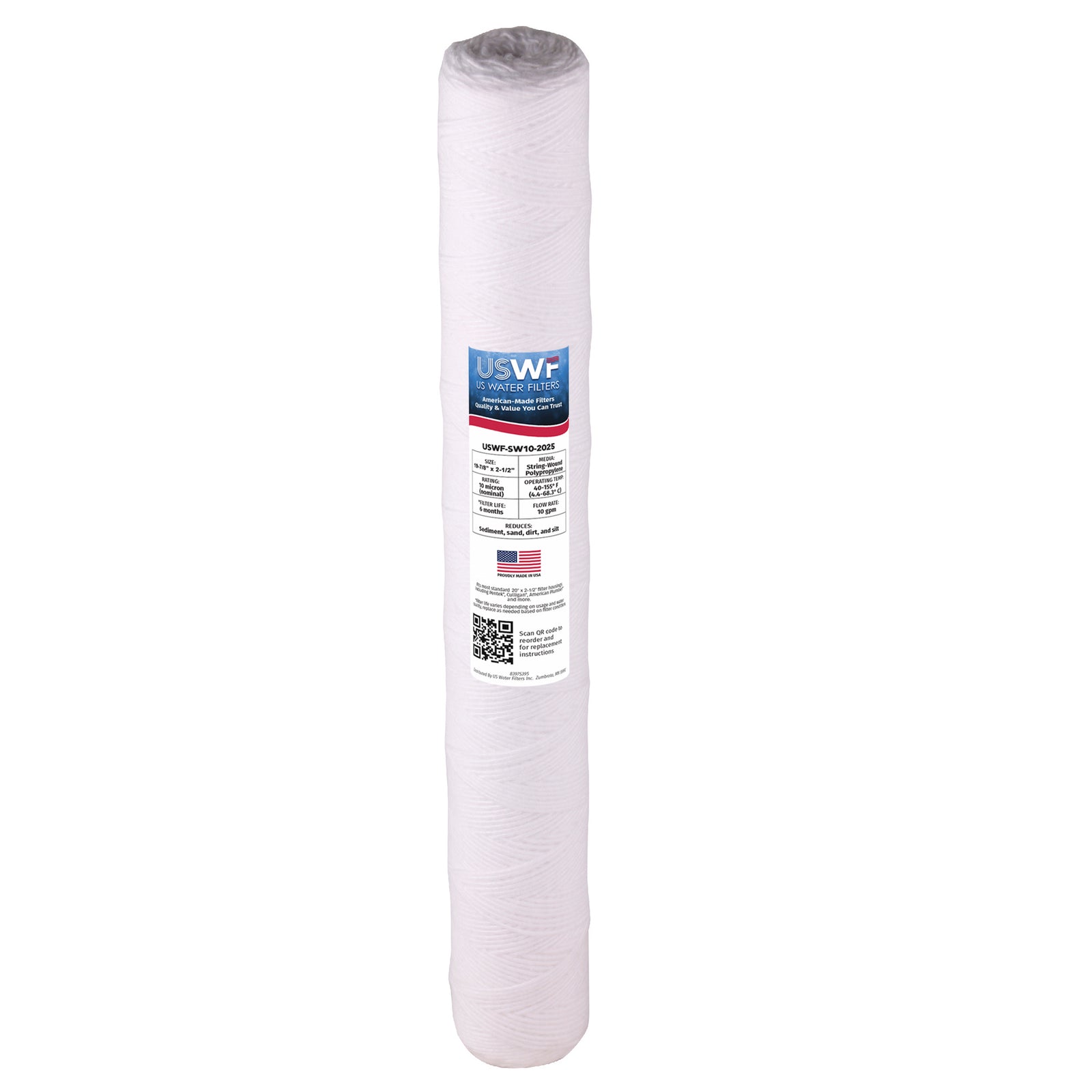 USWF 10 Micron 20"x2.5" String Wound Sediment filter